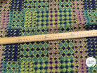 MAILLE GRATTÉE JACQUARD MOSAÏQUE VERT ET ROSE CORNILLON FAIENCE ANIS - My Little Coupon