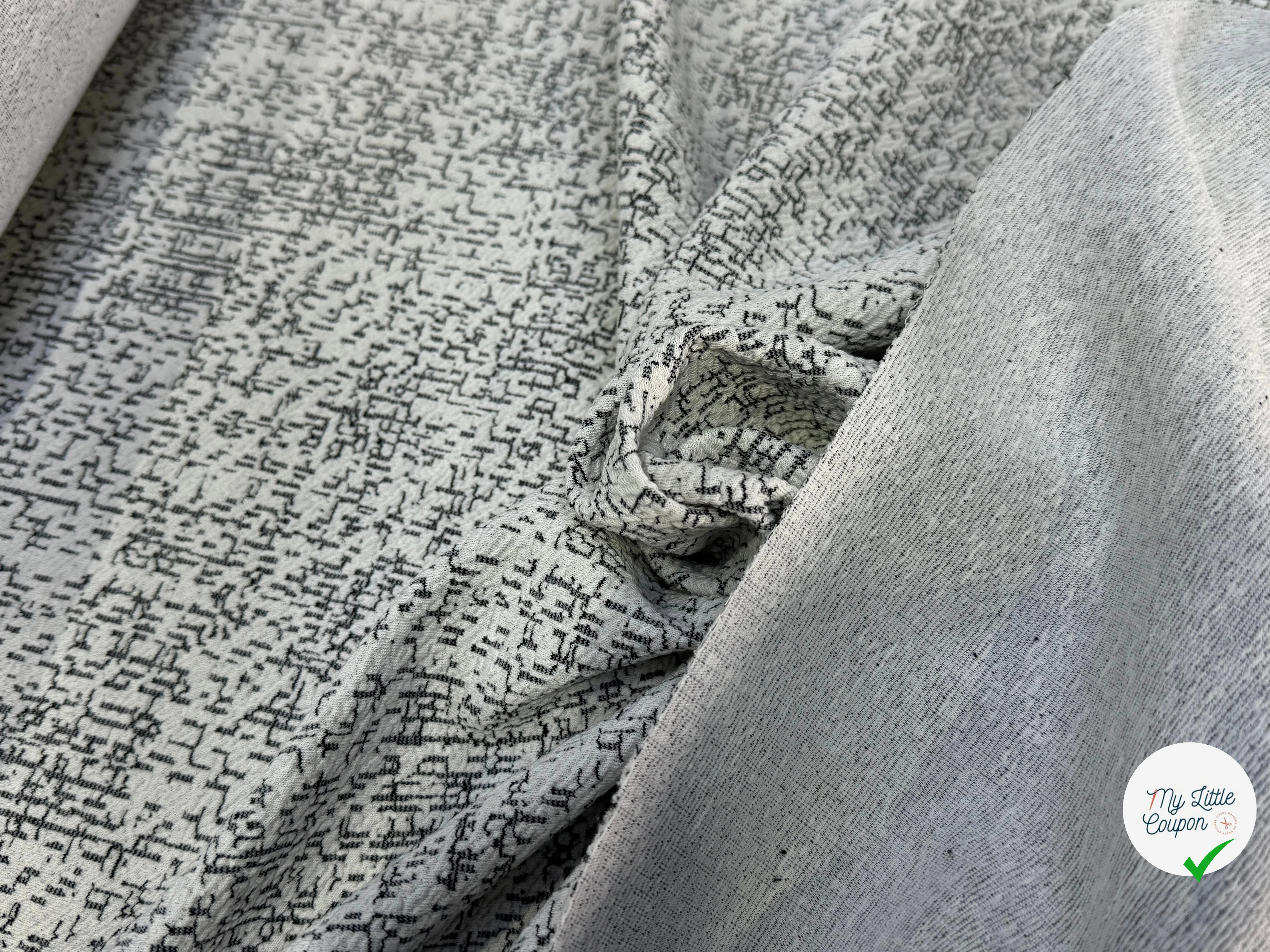 MAILLE JACQUARD BLANC GRIS - My Little Coupon