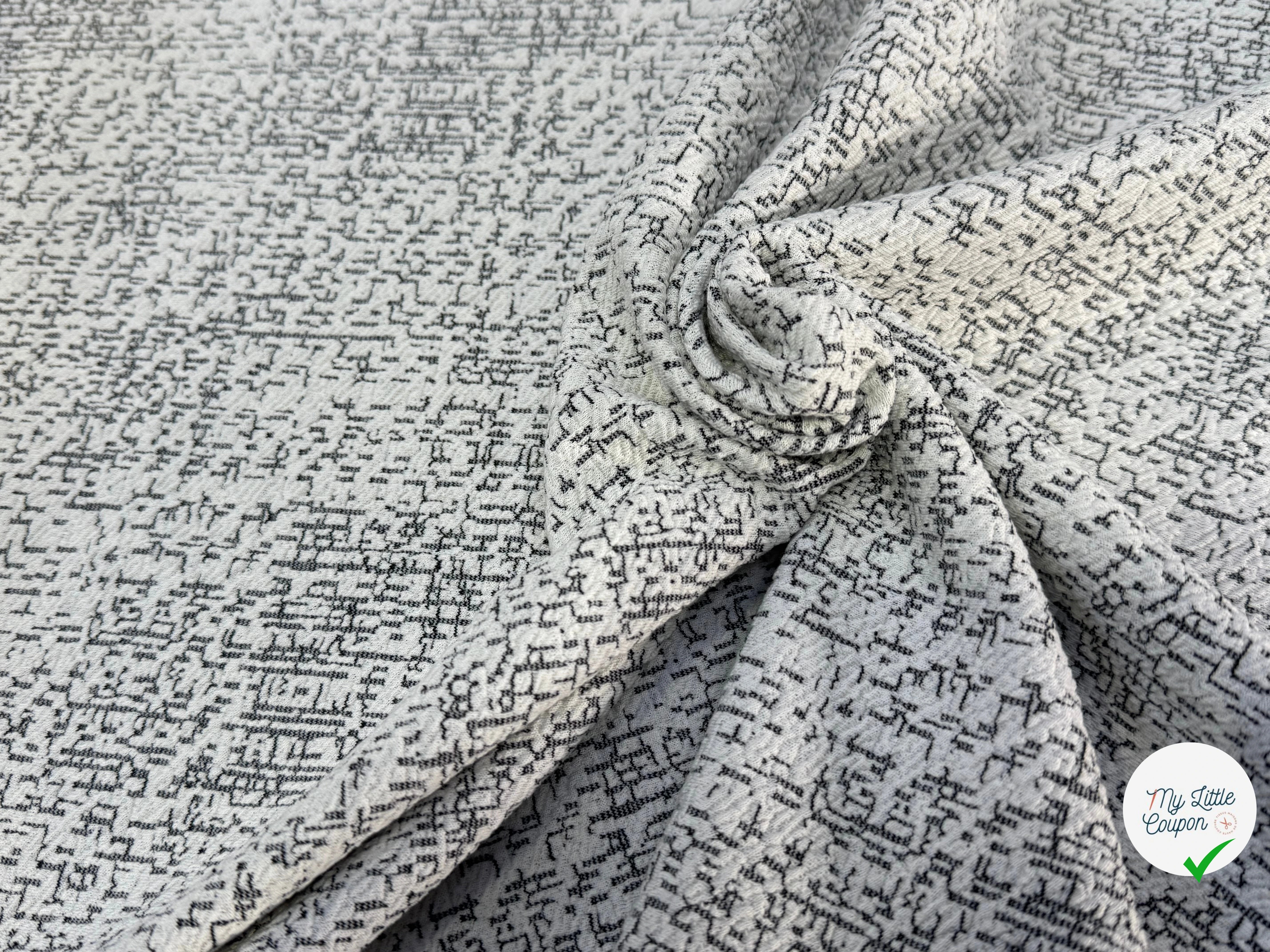 MAILLE JACQUARD BLANC GRIS - My Little Coupon