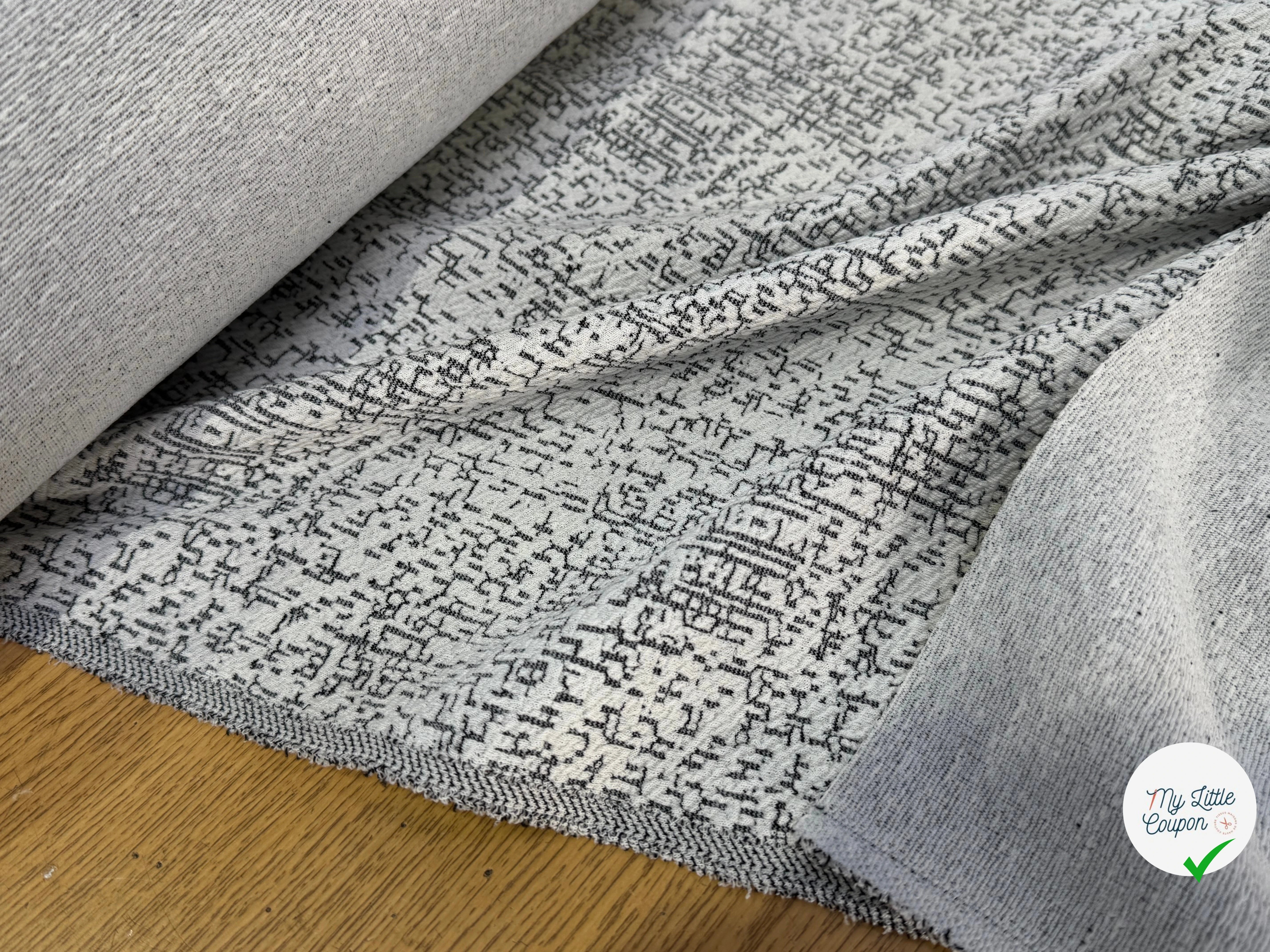 MAILLE JACQUARD BLANC GRIS - My Little Coupon