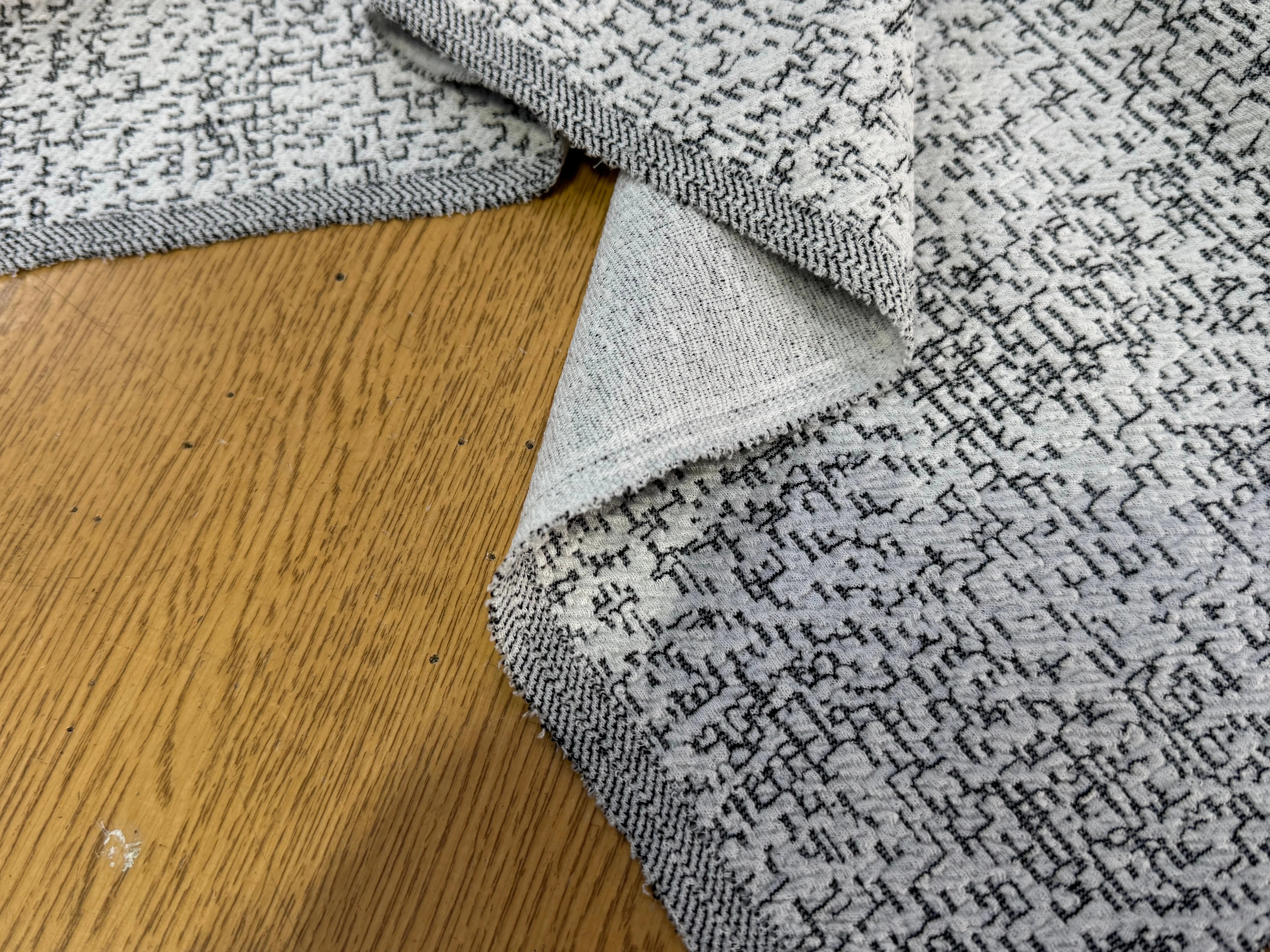 MAILLE JACQUARD BLANC GRIS - My Little Coupon