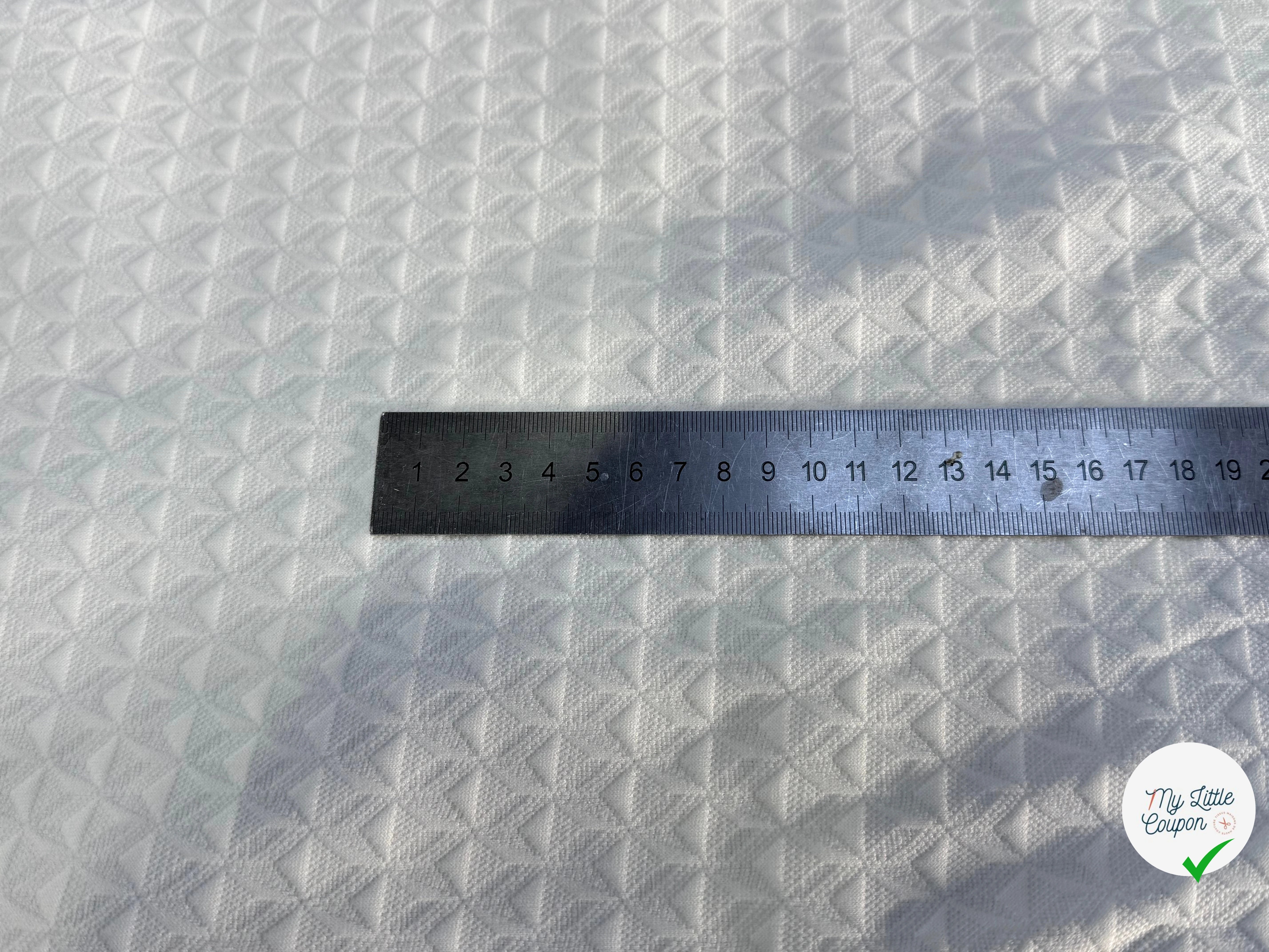 MAILLE JACQUARD BLANC MOTIF GÉOMETRIQUE - My Little Coupon