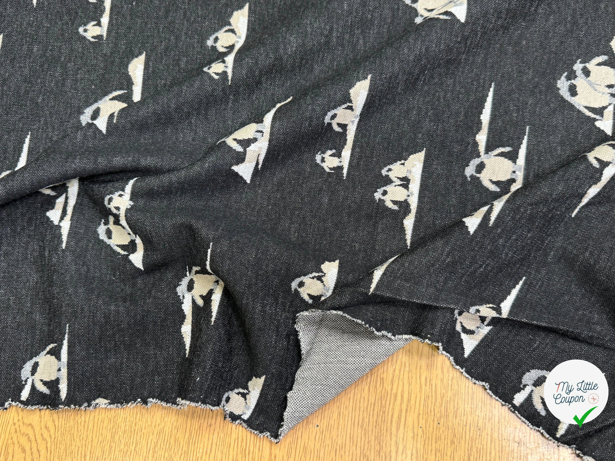 MAILLE JACQUARD ESPRIT MILANO IMPRIMÉ PINGOUINS GRIS ANTHRACITE - My Little Coupon