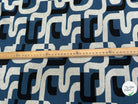 MAILLE JACQUARD ESPRIT MILANO MOTIF CALLIGRAPHIE BLEU MARINE ET BLANC - My Little Coupon