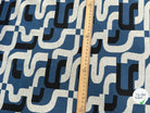 MAILLE JACQUARD ESPRIT MILANO MOTIF CALLIGRAPHIE BLEU MARINE ET BLANC - My Little Coupon