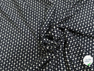 MAILLE JACQUARD ESPRIT MILANO MOTIF POIS ÉCRU FOND BLEU MARINE - My Little Coupon