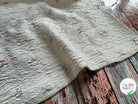 MAILLE JACQUARD GAUFRÉE PETITES FLEURS ROSES - My Little Coupon