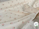 MAILLE JACQUARD GAUFRÉE PETITES FLEURS ROSES - My Little Coupon
