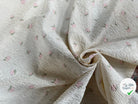 MAILLE JACQUARD GAUFRÉE PETITES FLEURS ROSES - My Little Coupon