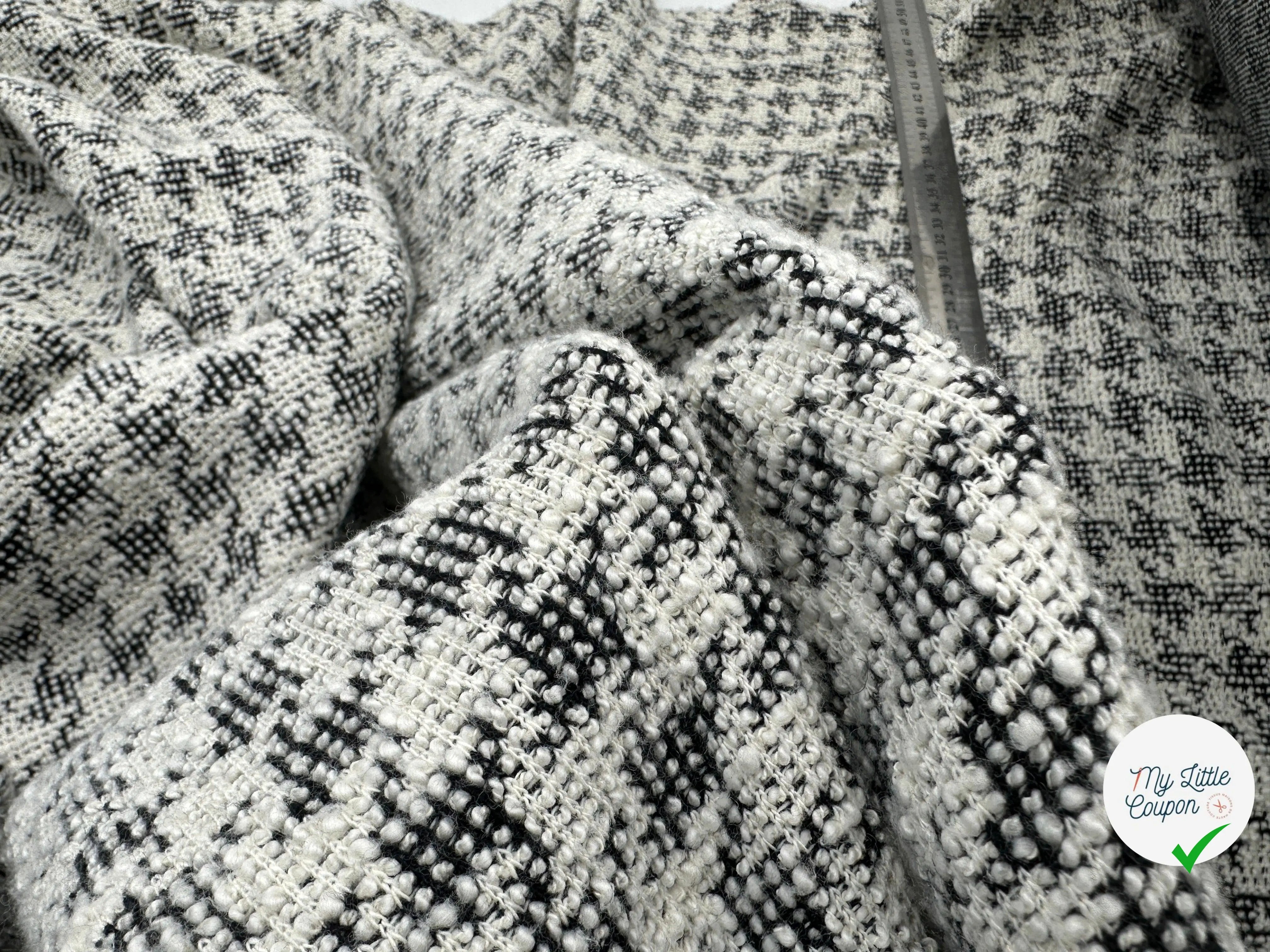 MAILLE JACQUARD PIED DE COQ - My Little Coupon - tissu - coudre