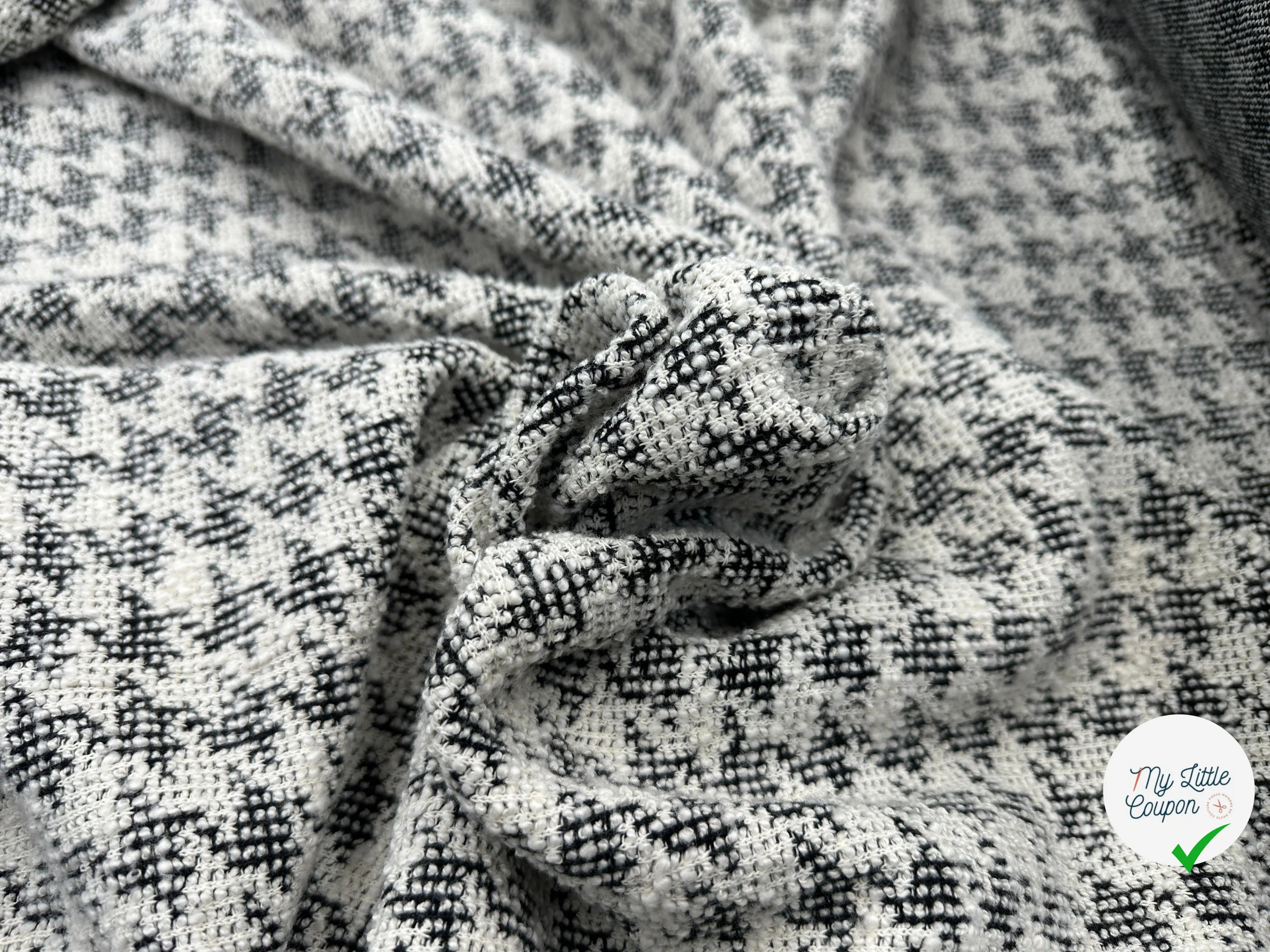 MAILLE JACQUARD PIED DE COQ - My Little Coupon - tissu - coudre