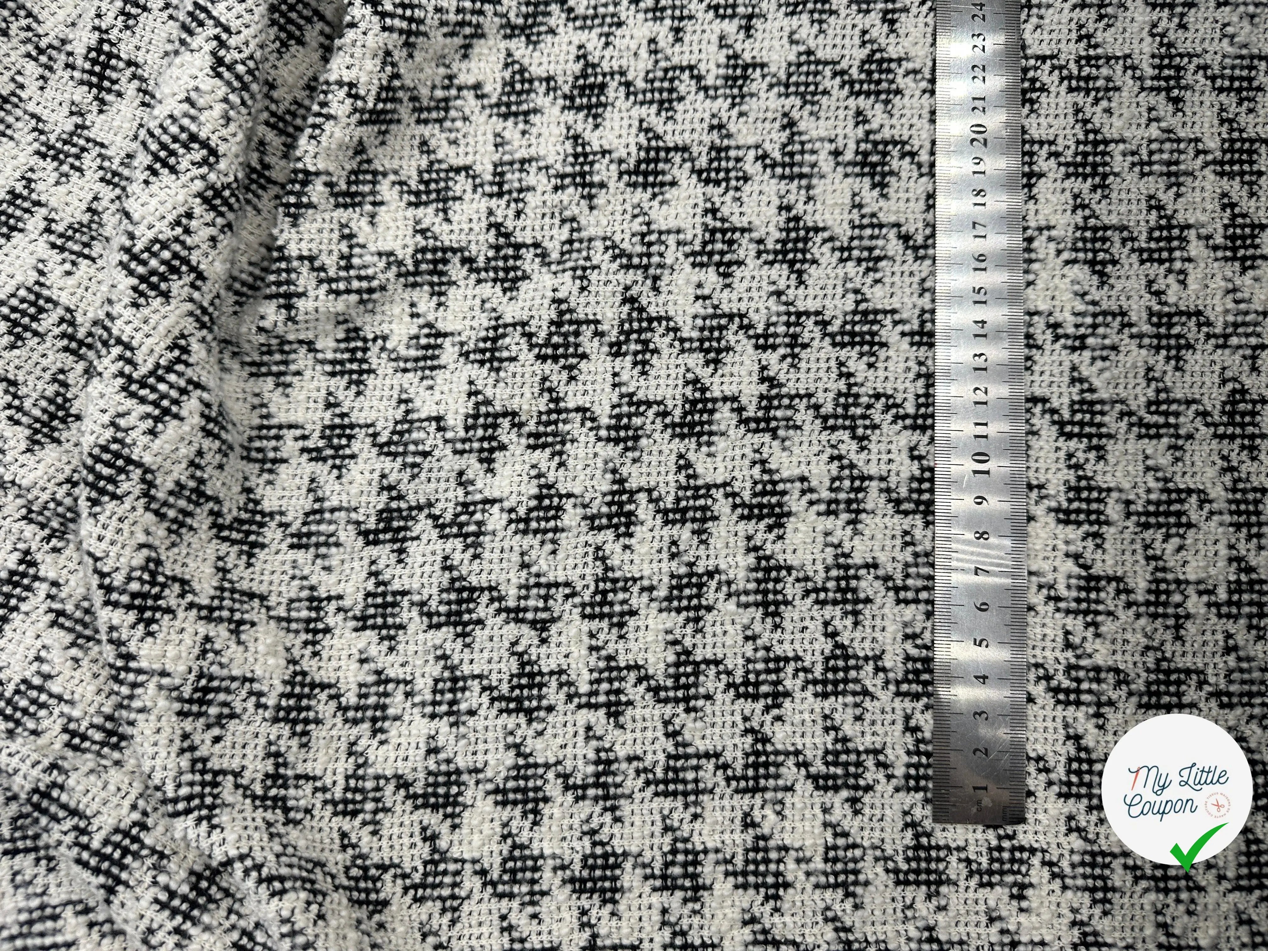 MAILLE JACQUARD PIED DE COQ - My Little Coupon - tissu - coudre