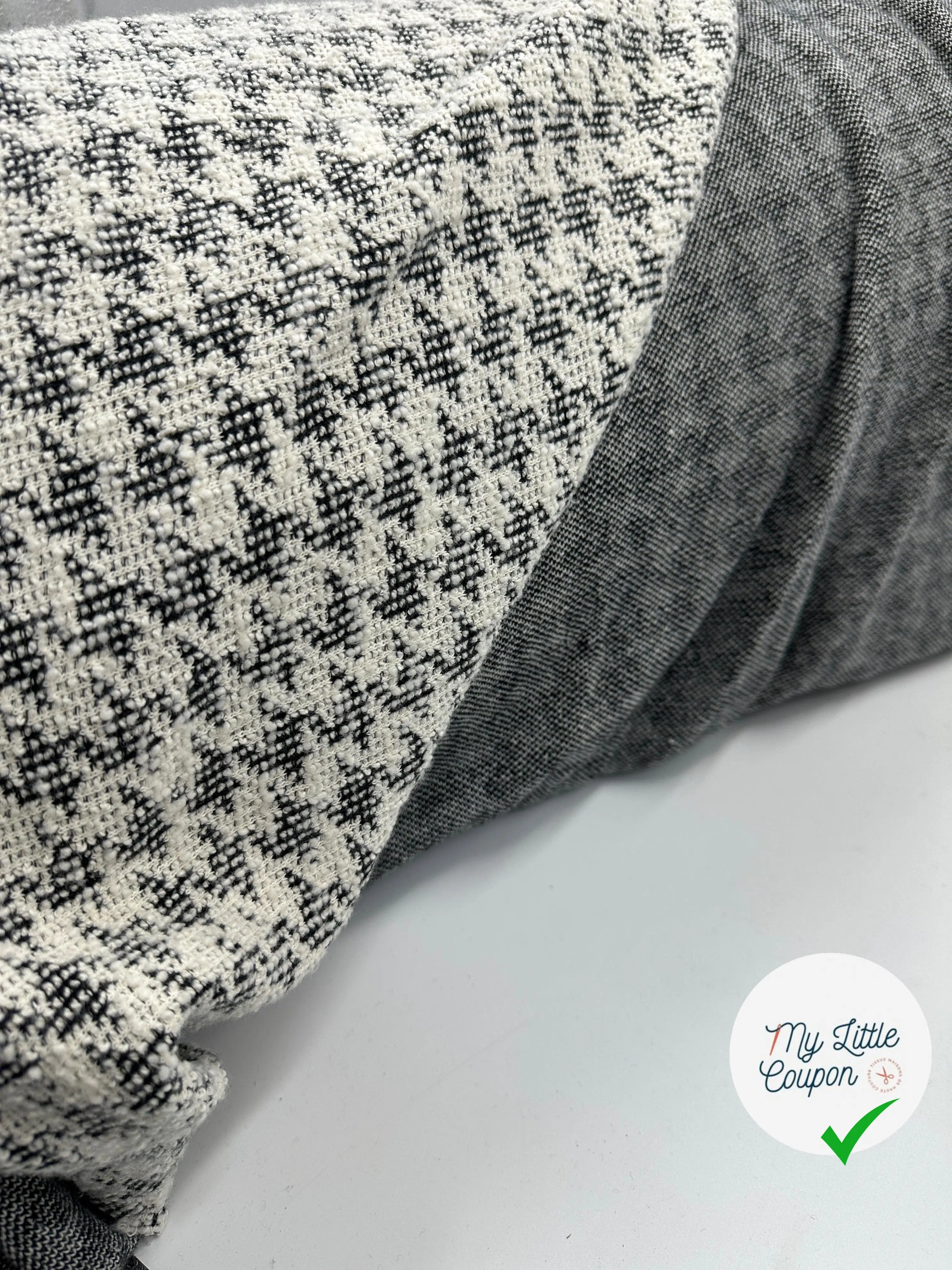 MAILLE JACQUARD PIED DE COQ - My Little Coupon - tissu - coudre