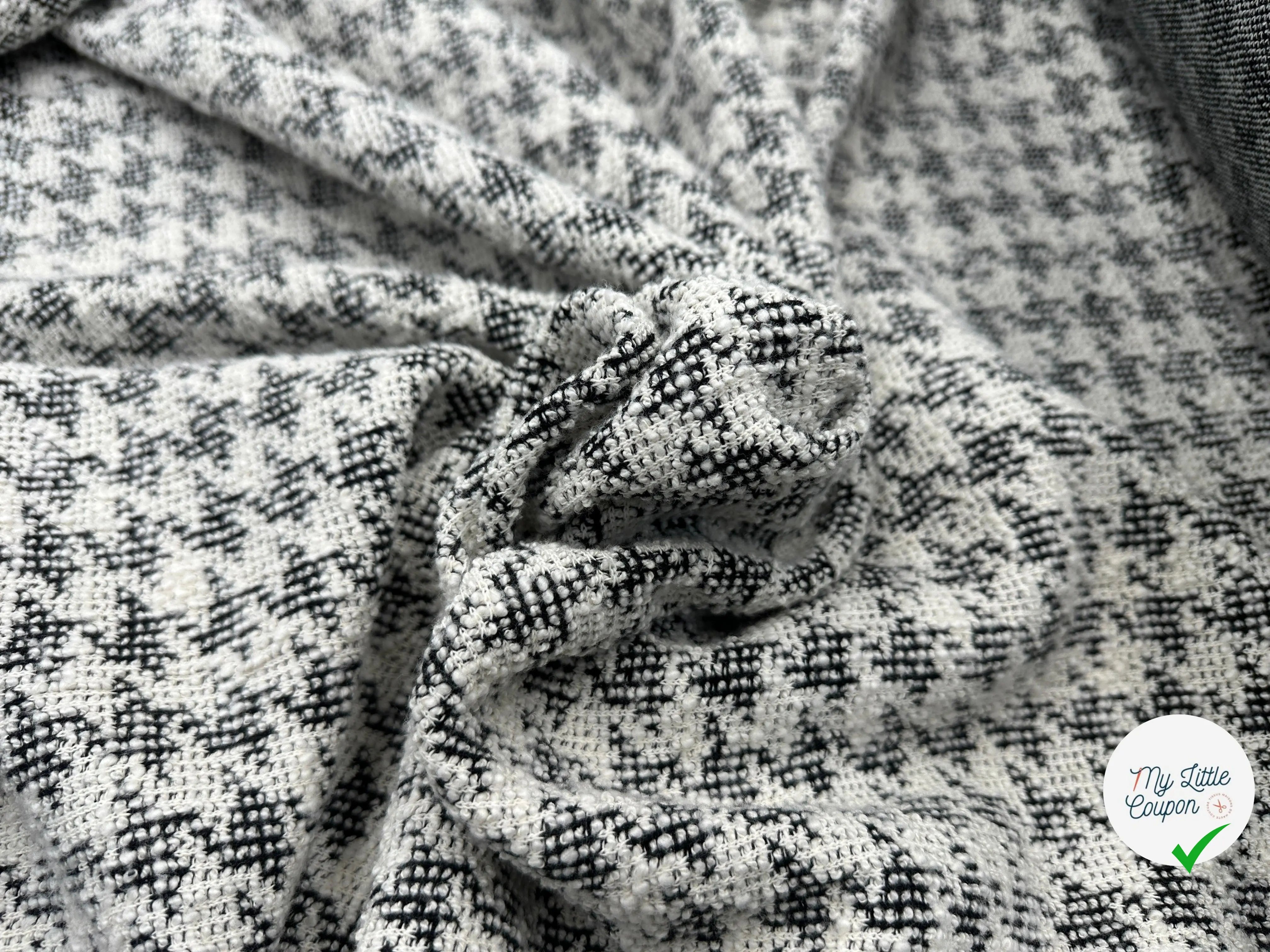 MAILLE JACQUARD PIED DE COQ - My Little Coupon - tissu - coudre