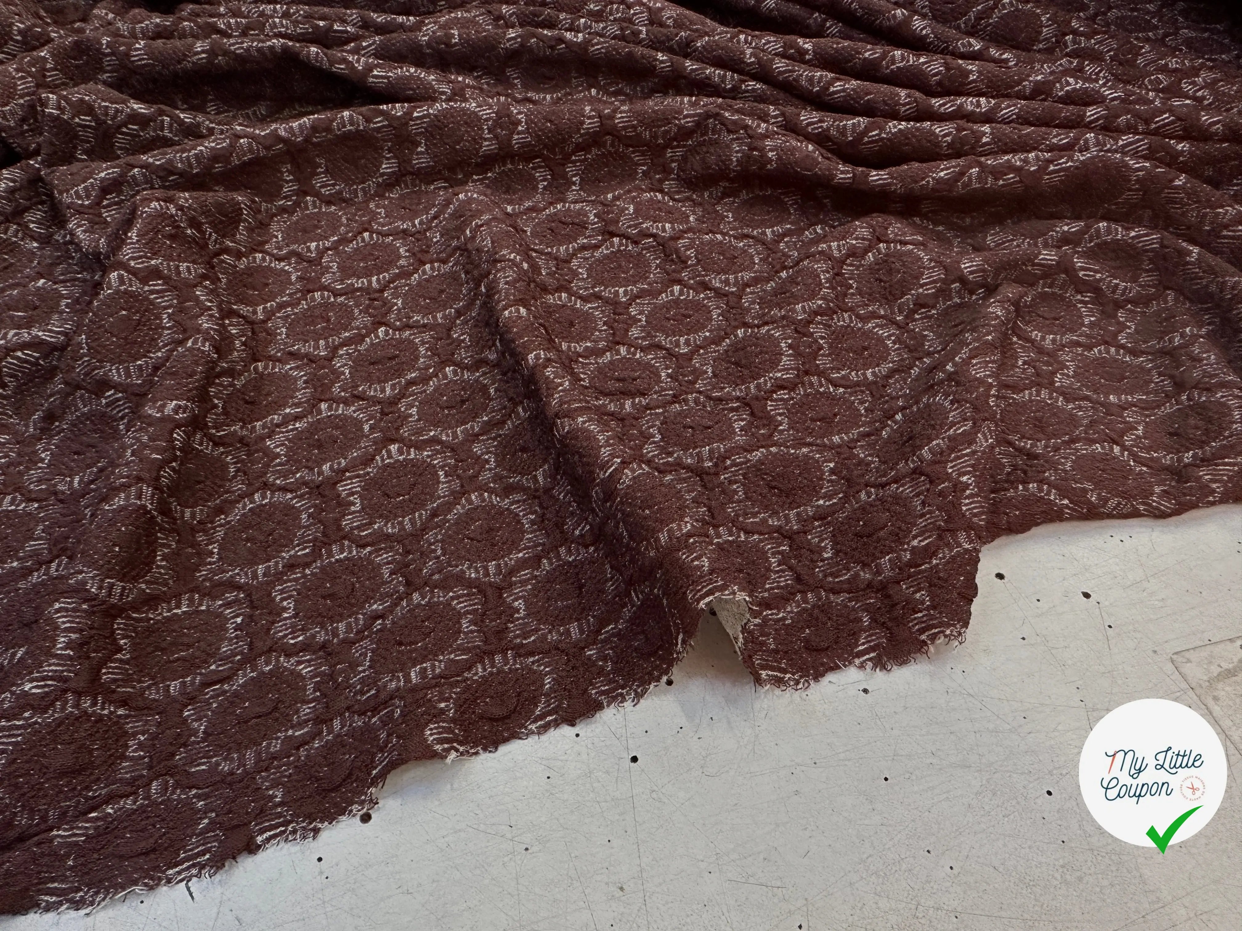 MAILLE JACQUARD VISCOSE PETALES DE ROSE - My Little Coupon