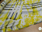 MAILLE LEGERE COTON FLUIDE ULTRA STRETCH MOTIF ABSTRAIT JAUNE NOIR - My Little Coupon