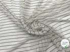 MAILLE LÉGÈRE STRETCH RAYURES FINES NOIRES - My Little Coupon - tissu - coudre