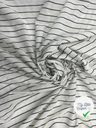 MAILLE LÉGÈRE STRETCH RAYURES NOIRES - My Little Coupon - tissu - coudre