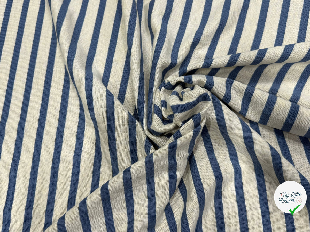 MAILLE LOURDE 100% COTON RAYURES CHANVRE ET MACADAM FABRICATION RÉGION DE TROYES 🇫🇷 - My Little Coupon