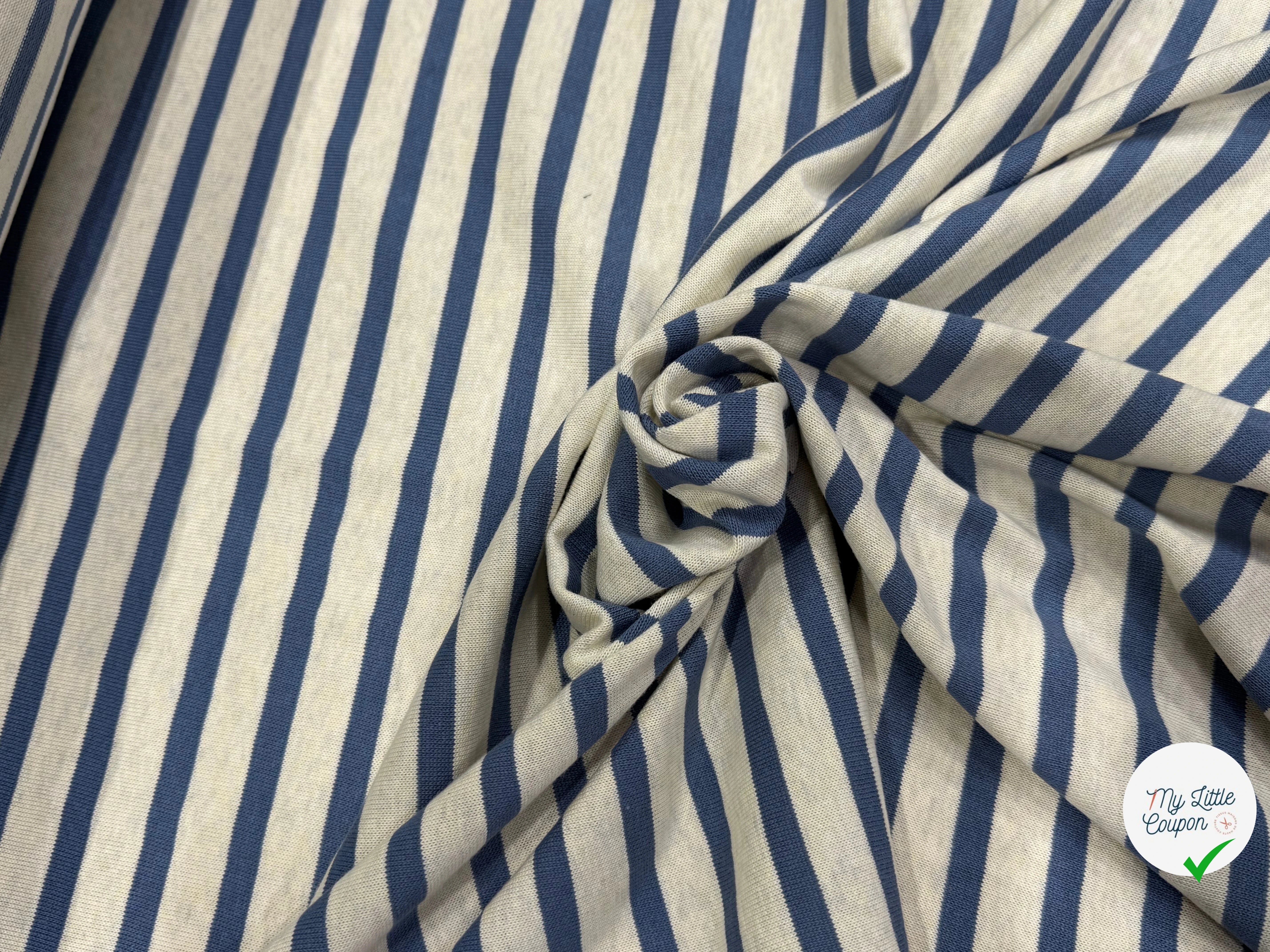 MAILLE LOURDE 100% COTON RAYURES CHANVRE ET MACADAM FABRICATION RÉGION DE TROYES 🇫🇷 - My Little Coupon