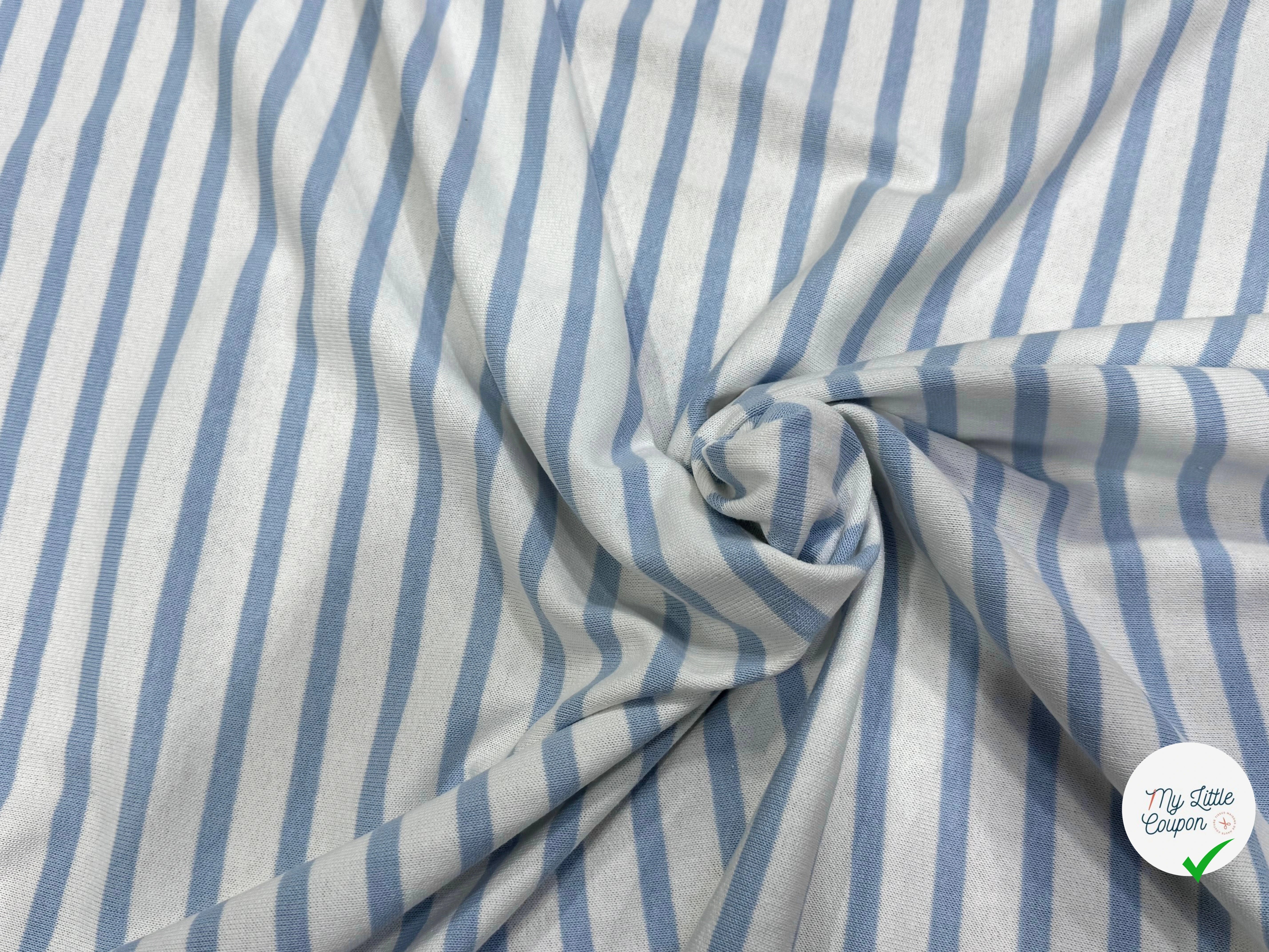 MAILLE LOURDE 100% COTON RAYURES NEIGE ET CIEL FABRICATION RÉGION DE TROYES 🇫🇷 - My Little Coupon