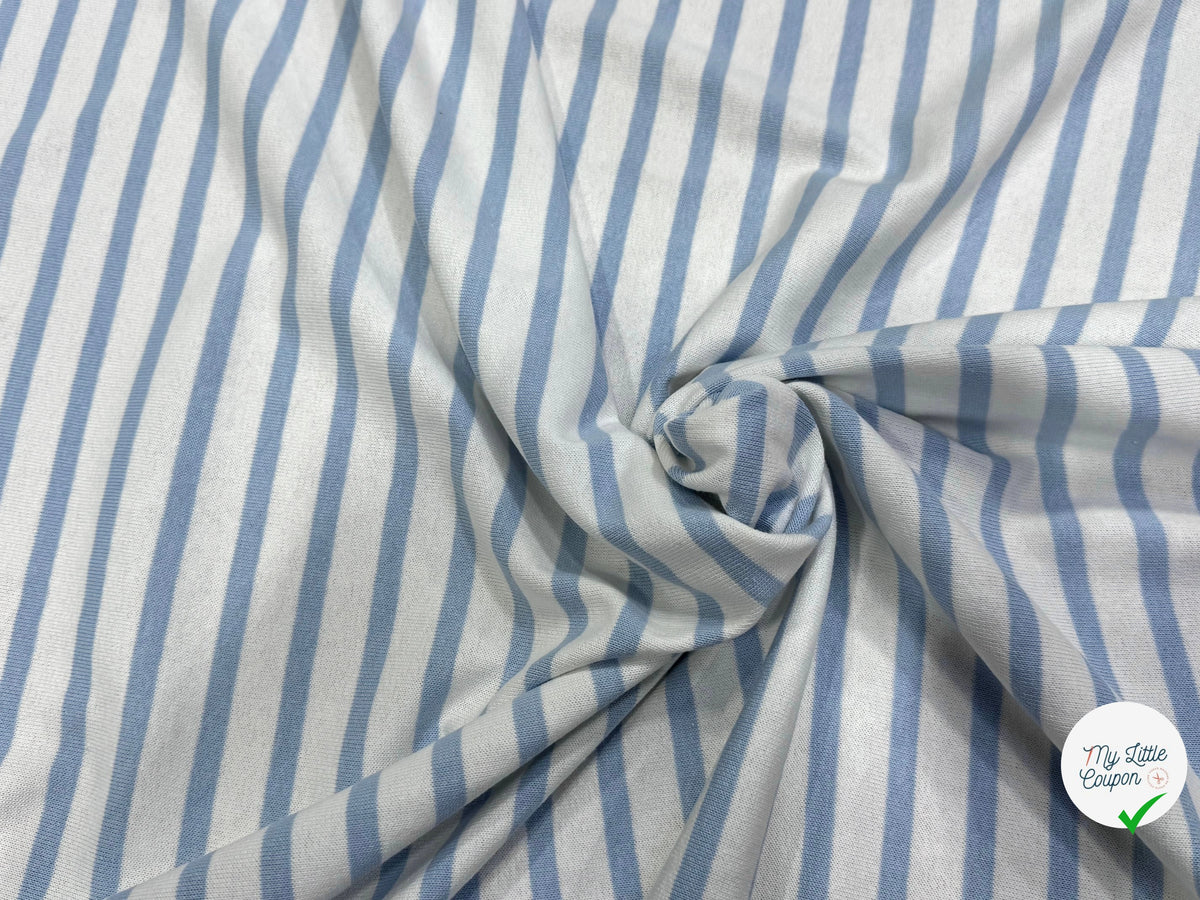 MAILLE LOURDE 100% COTON RAYURES NEIGE ET CIEL FABRICATION RÉGION DE TROYES 🇫🇷 - My Little Coupon