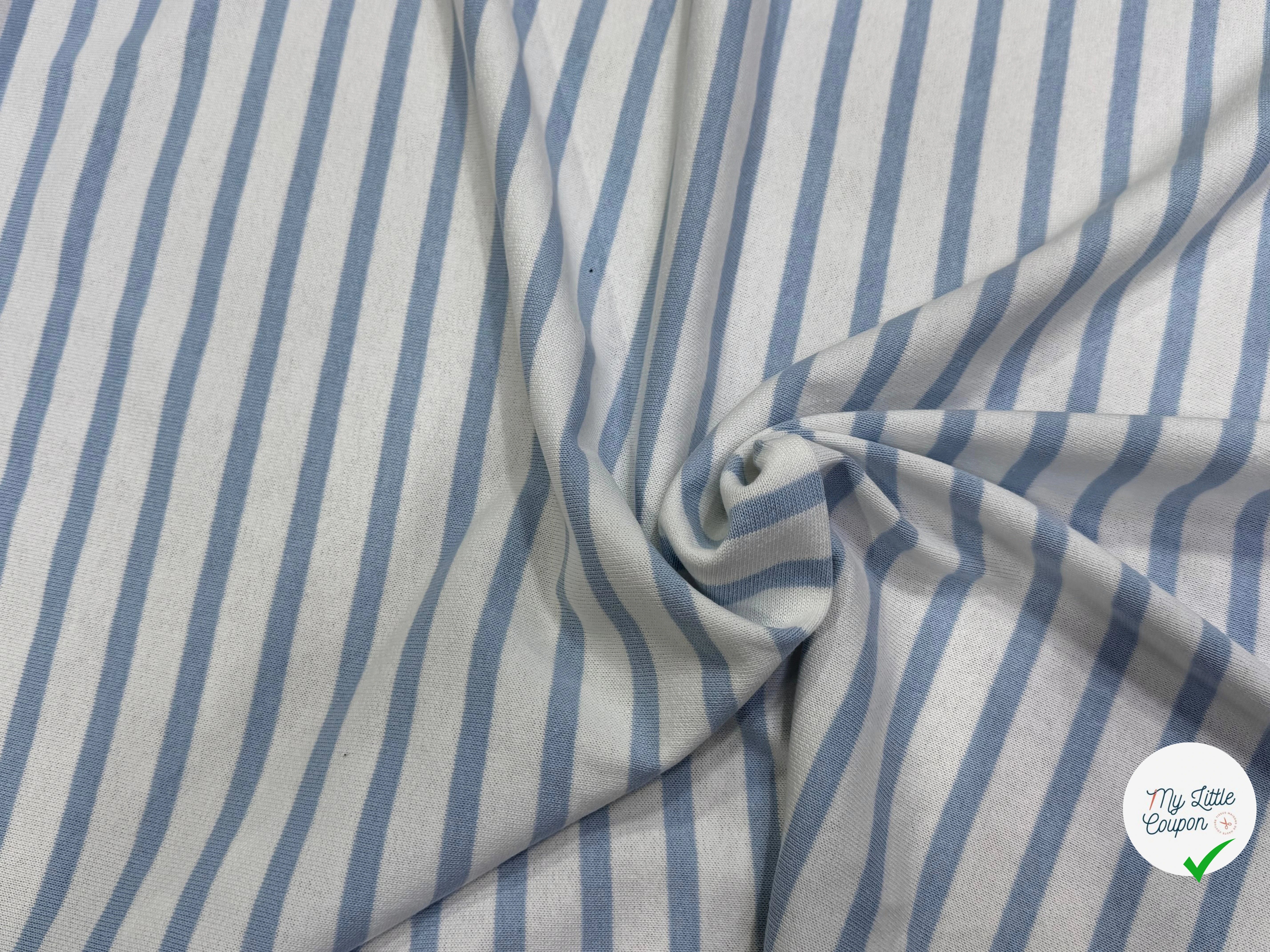 MAILLE LOURDE 100% COTON RAYURES NEIGE ET CIEL FABRICATION RÉGION DE TROYES 🇫🇷 - My Little Coupon