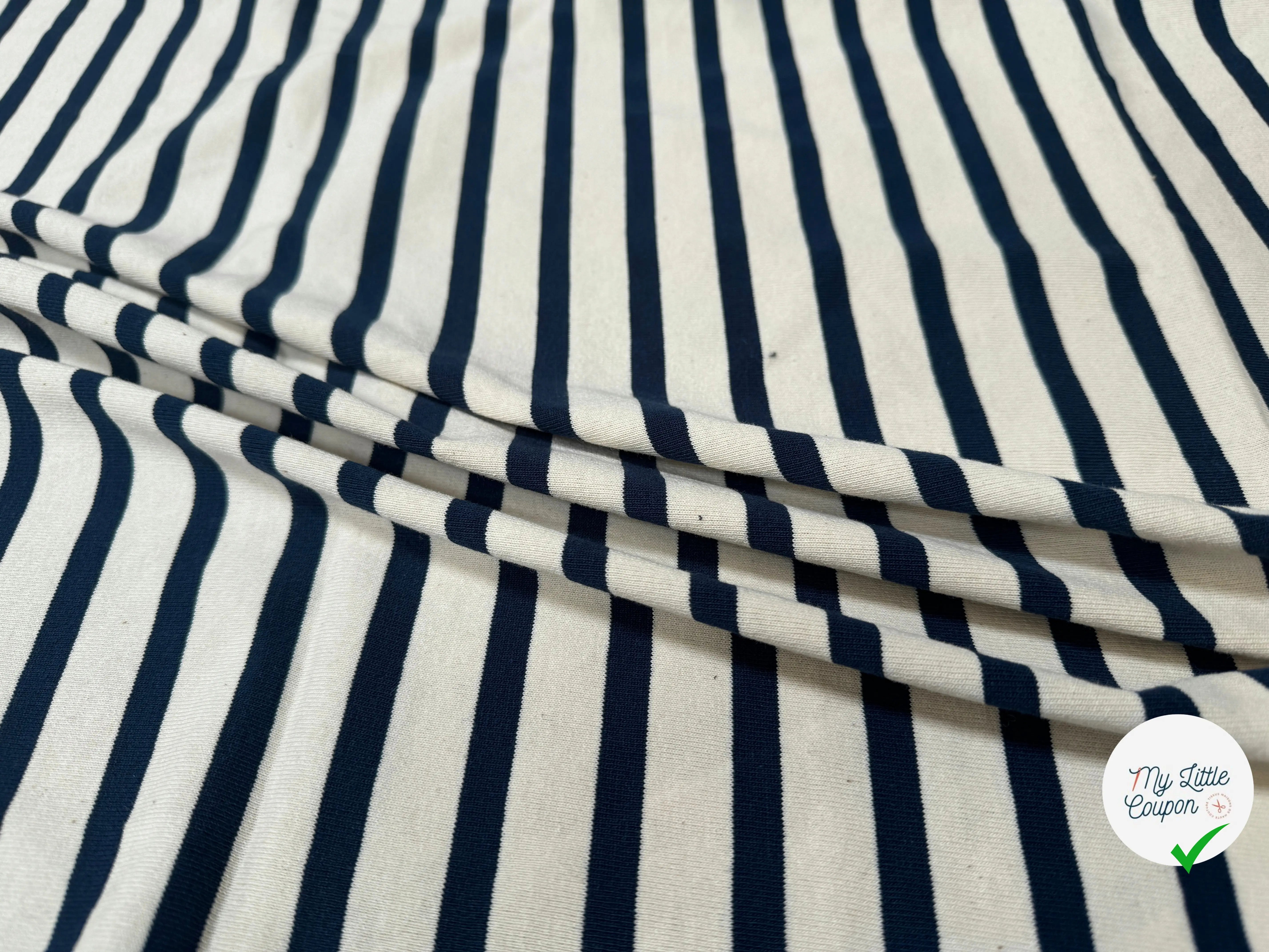 MAILLE LOURDE BLEU SUR ÉCRU FABRICATION FRANÇAISE - My Little Coupon