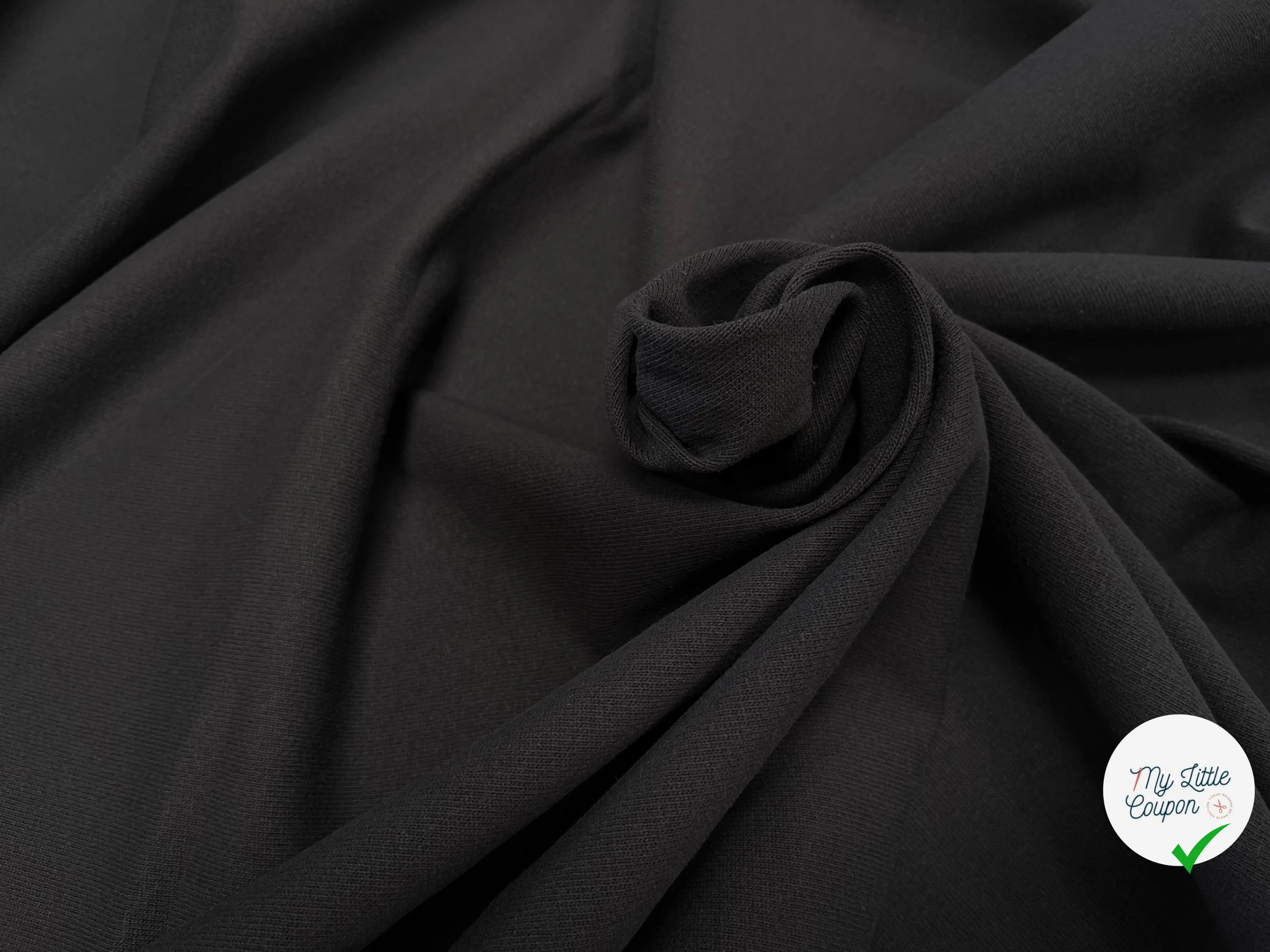 MAILLE LOURDE COTON UNI NOIR - My Little Coupon