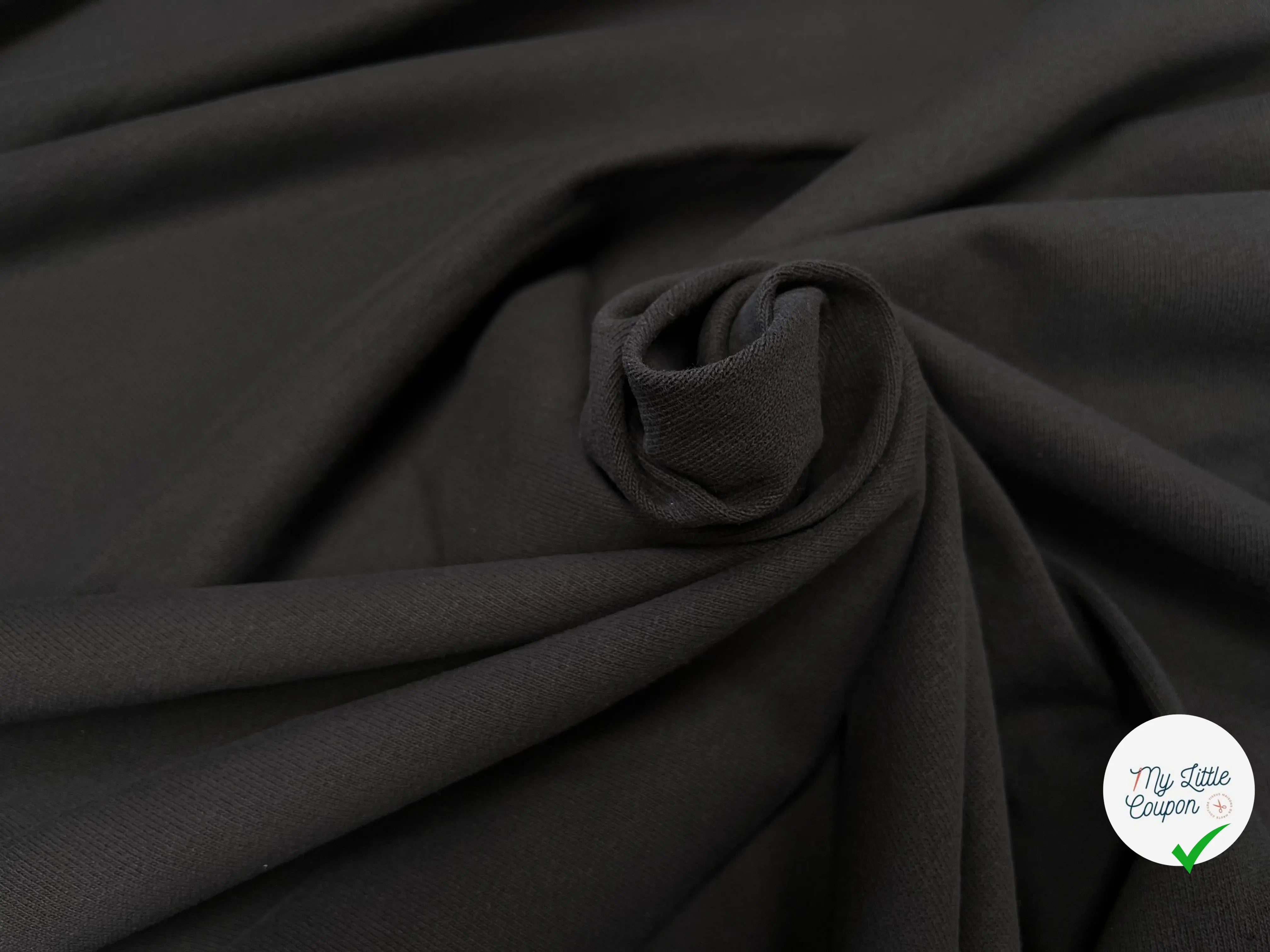 MAILLE LOURDE COTON UNI NOIR - My Little Coupon