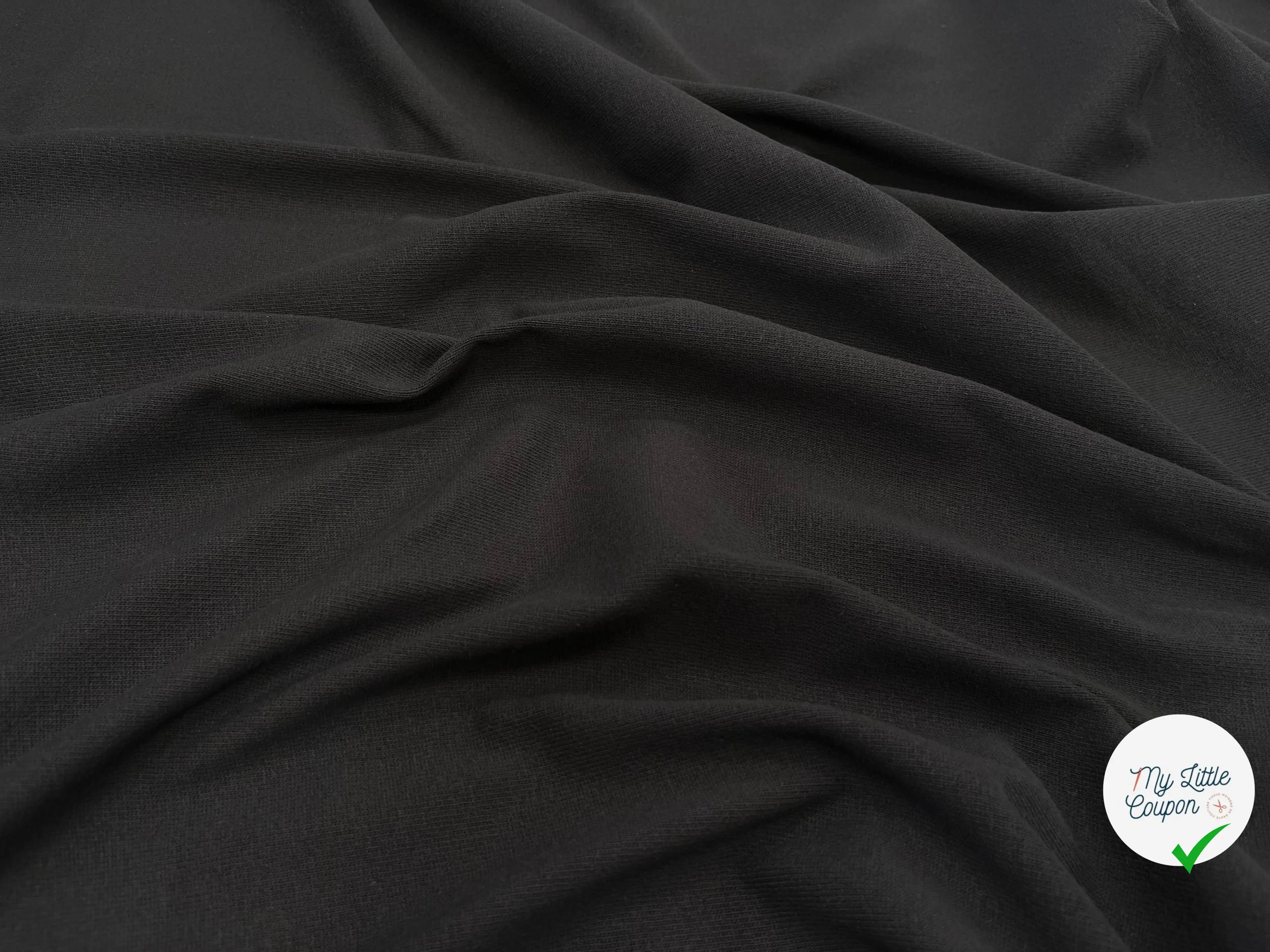 MAILLE LOURDE COTON UNI NOIR - My Little Coupon