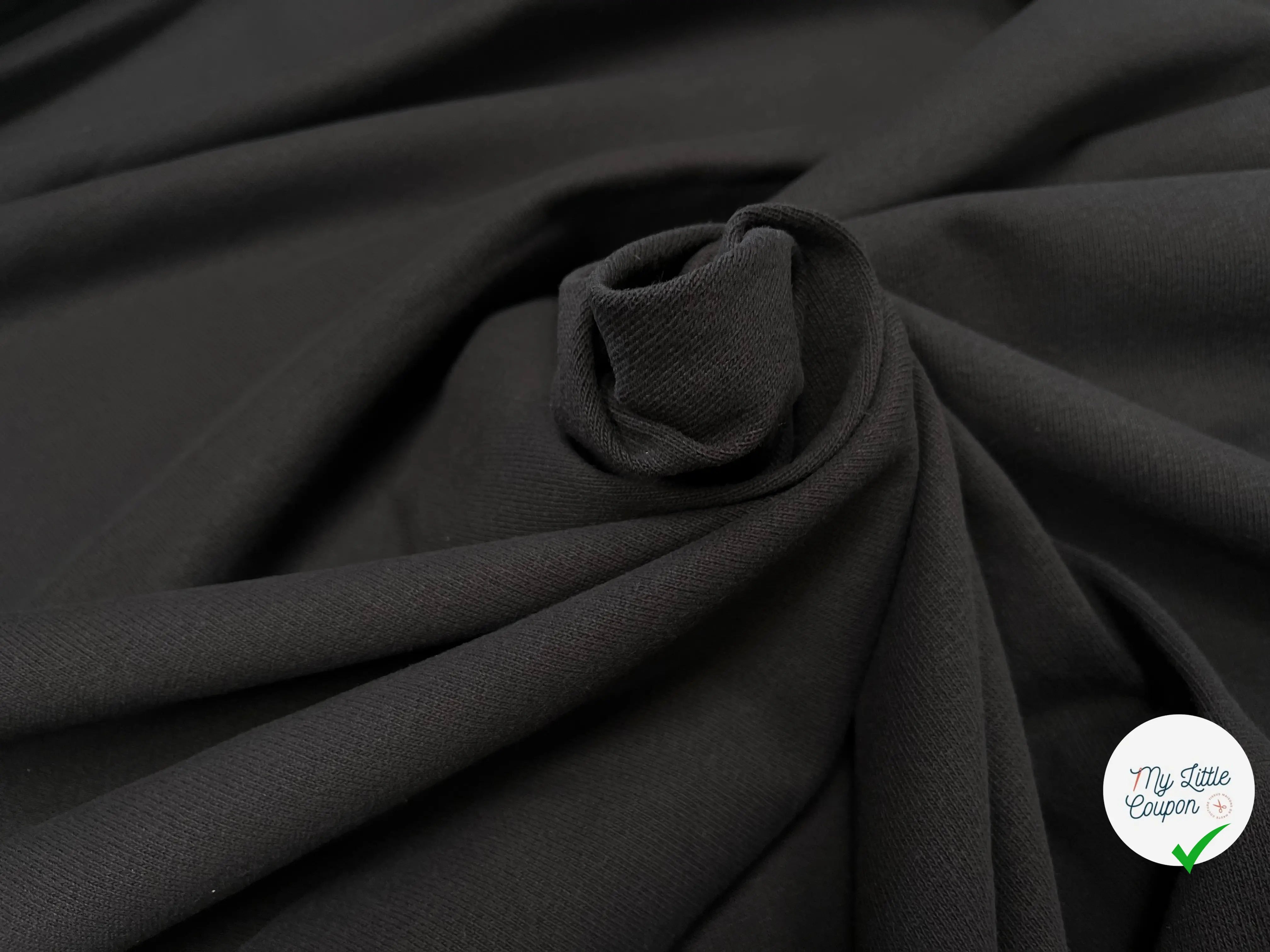 MAILLE LOURDE COTON UNI NOIR - My Little Coupon