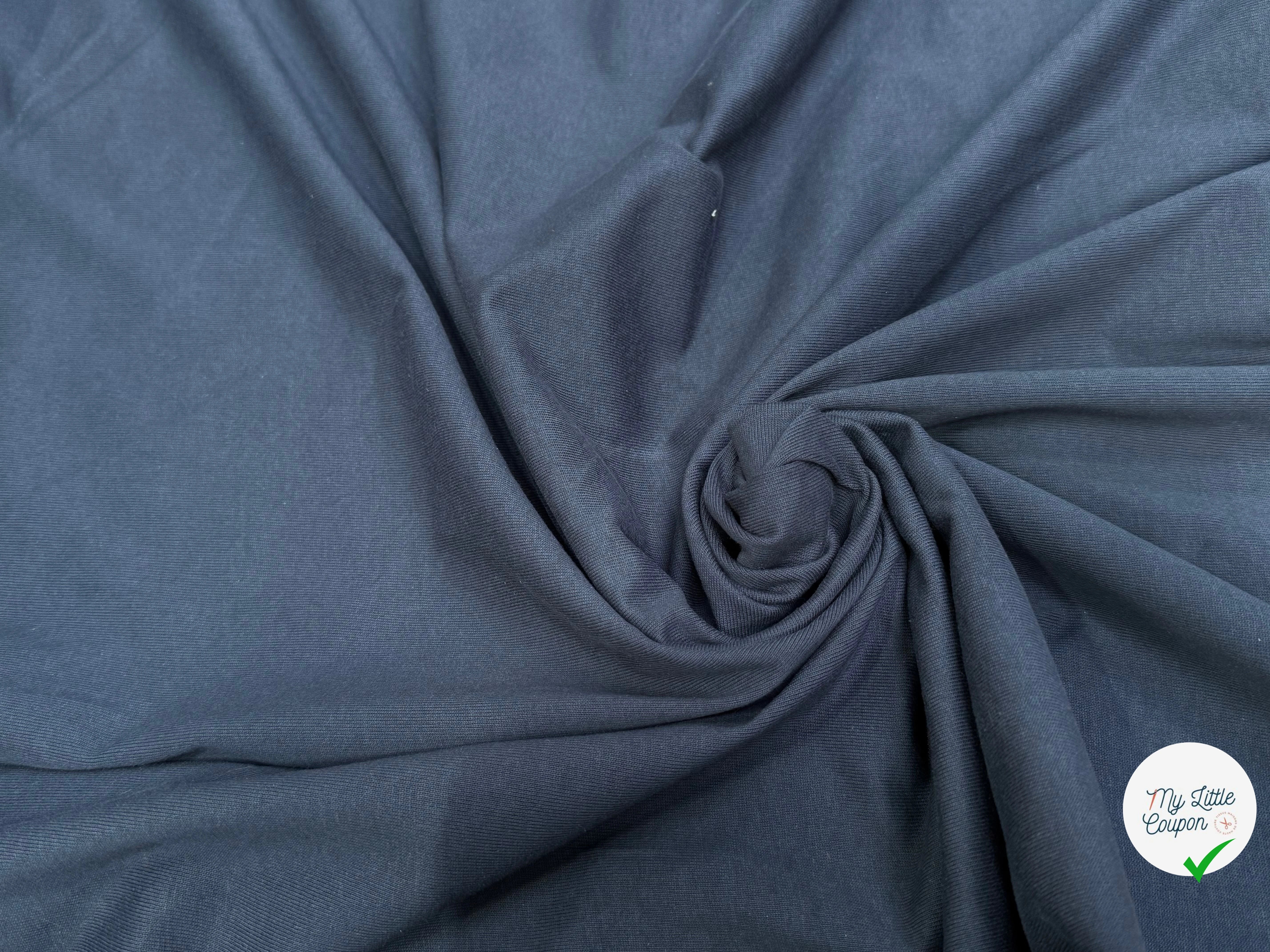 MAILLE LOURDE DE COTON BLEU ARDOISE - My Little Coupon