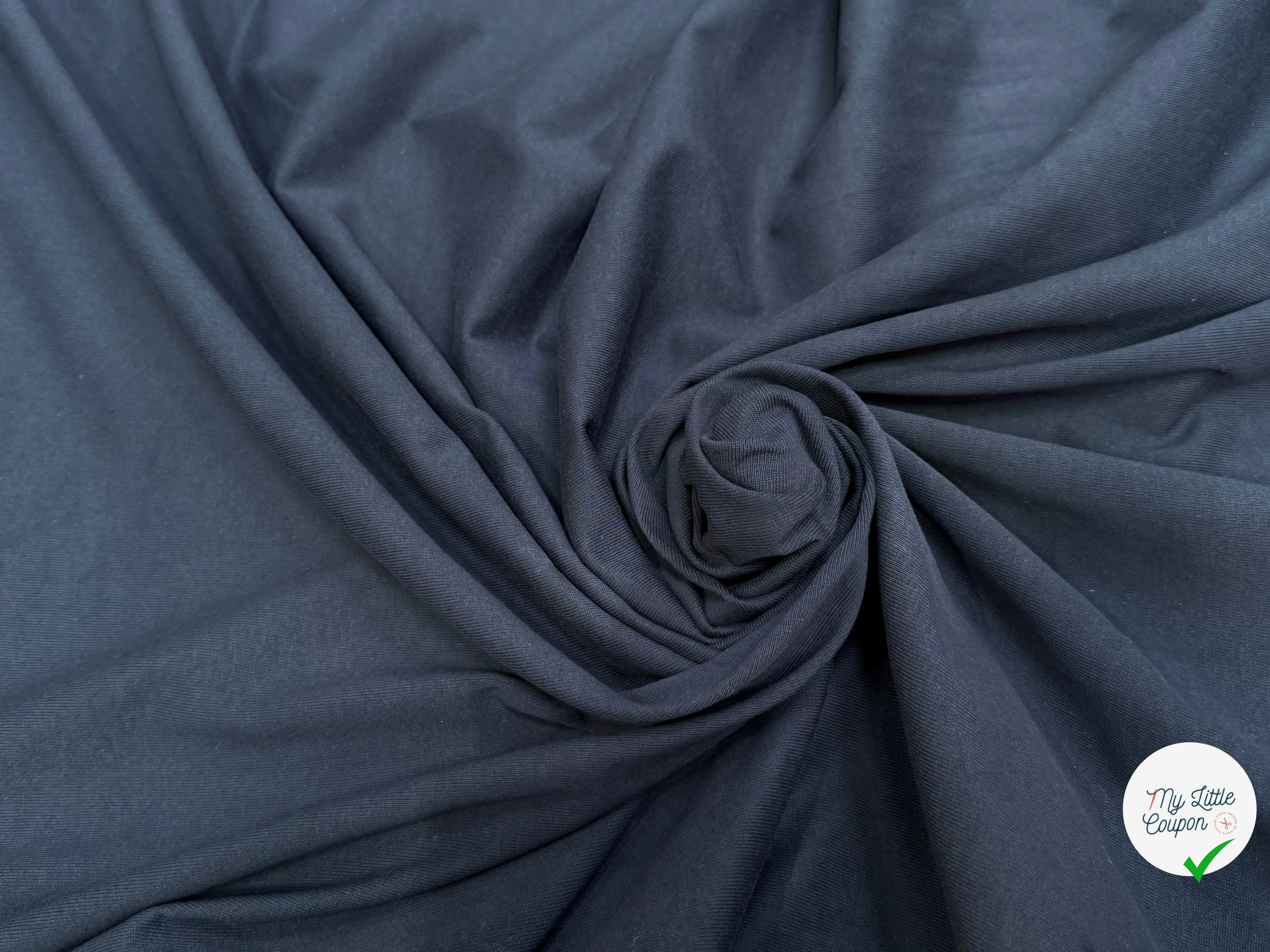 MAILLE LOURDE DE COTON BLEU ARDOISE - My Little Coupon