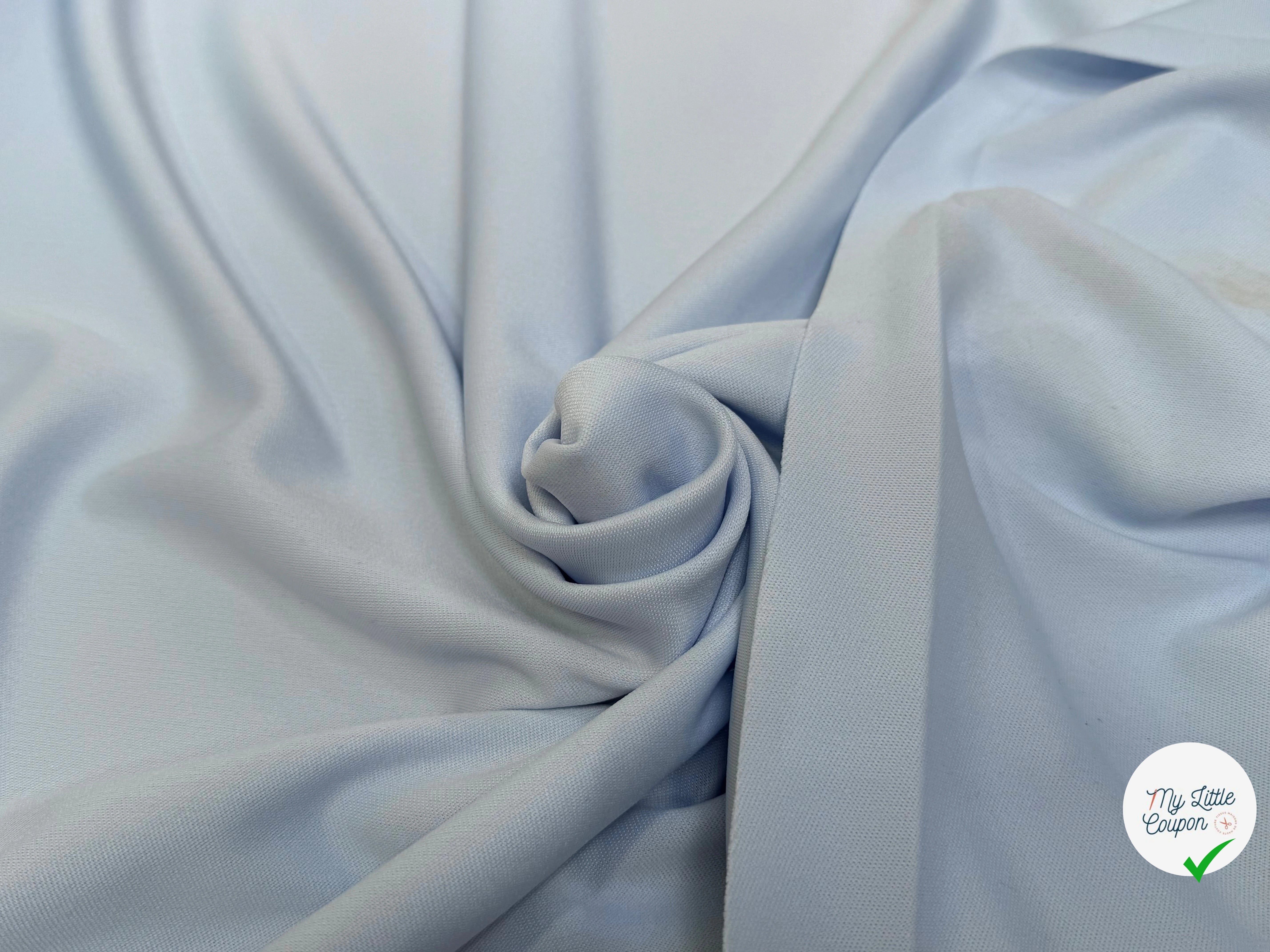 MAILLE LOURDE LÉGÈREMENT CREPÉE SOFT BLUE - My Little Coupon