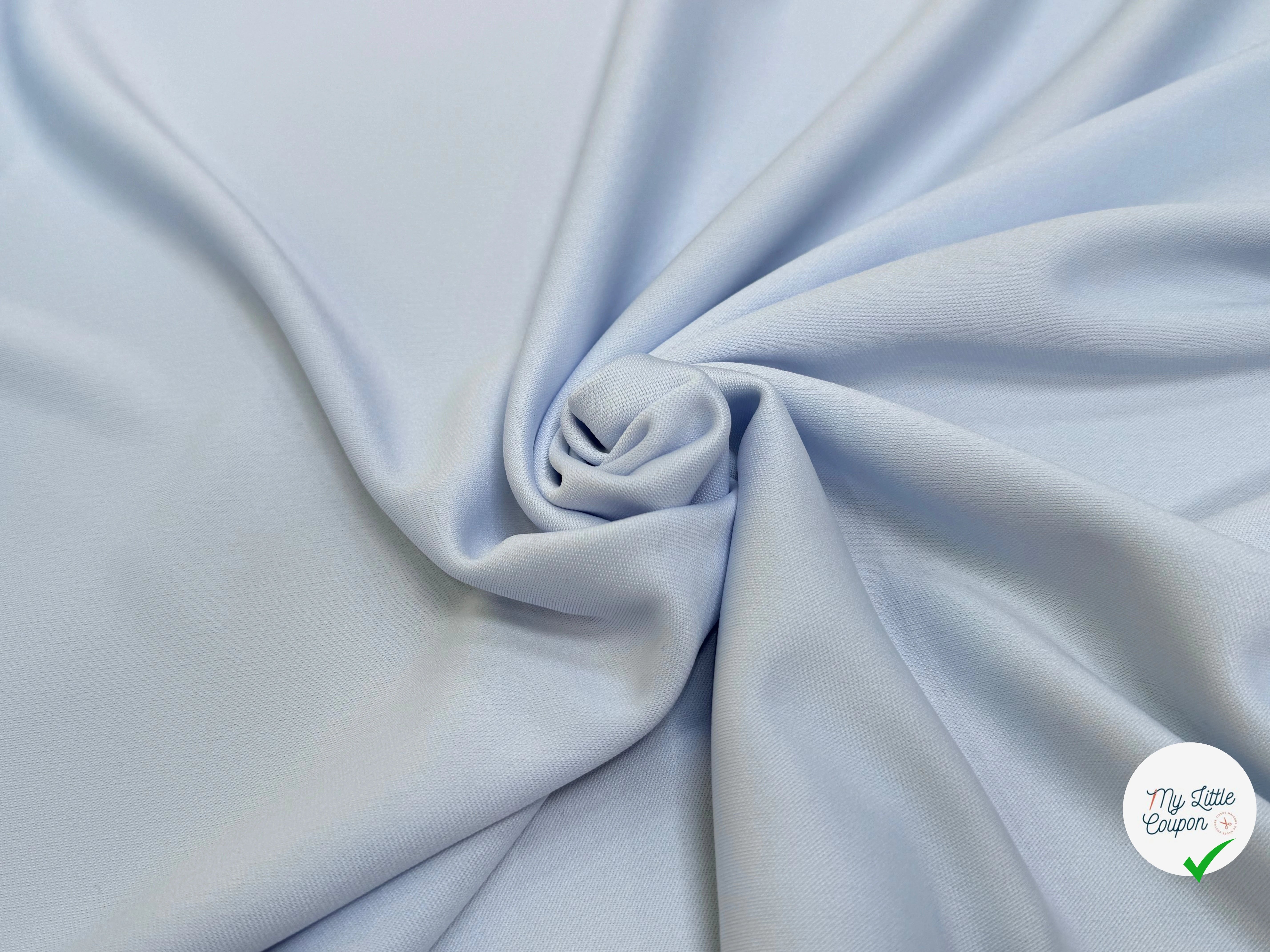 MAILLE LOURDE LÉGÈREMENT CREPÉE SOFT BLUE - My Little Coupon