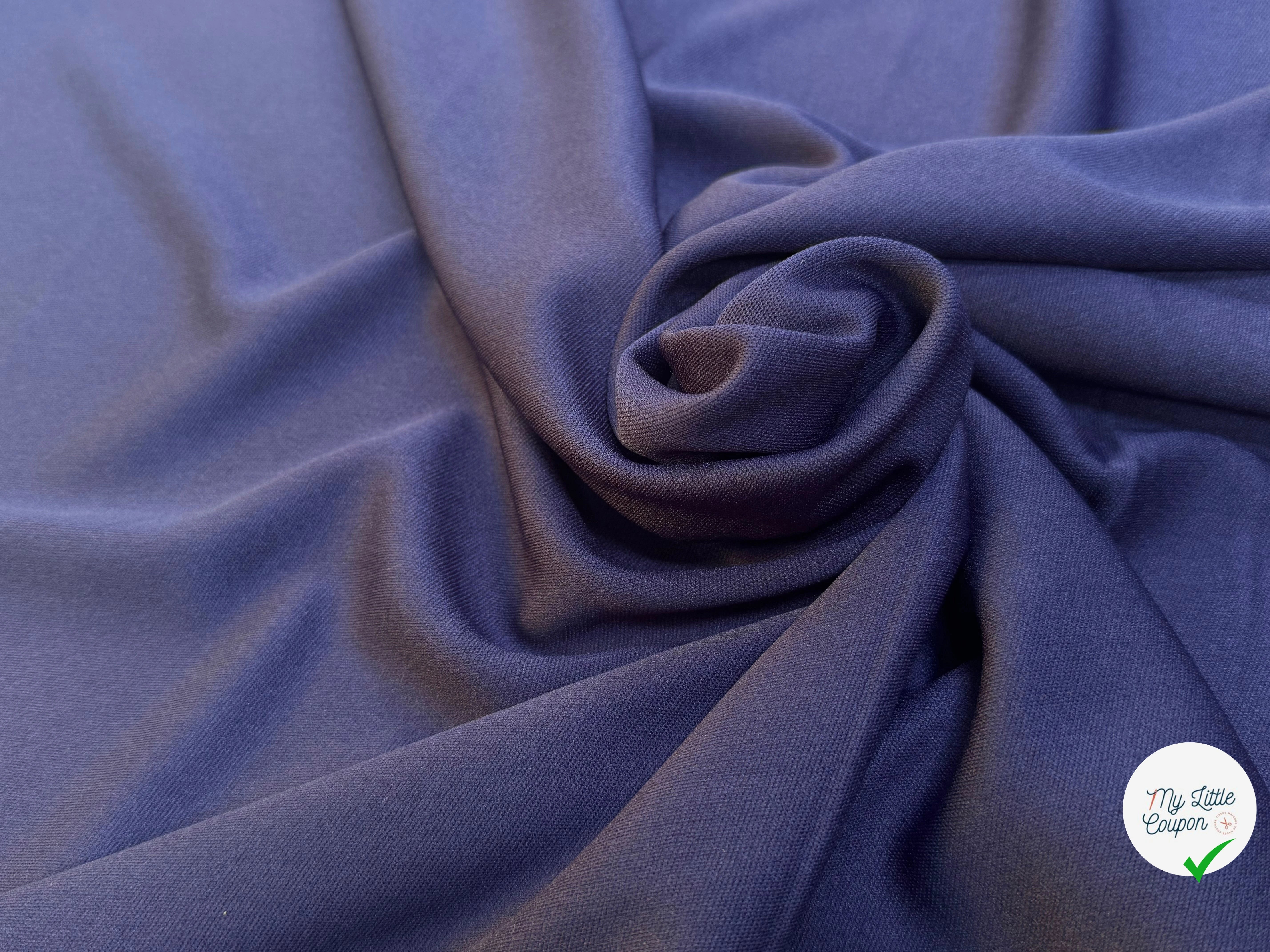 MAILLE LOURDE LÉGÈREMENT CREPÉE WORK BLUE - My Little Coupon