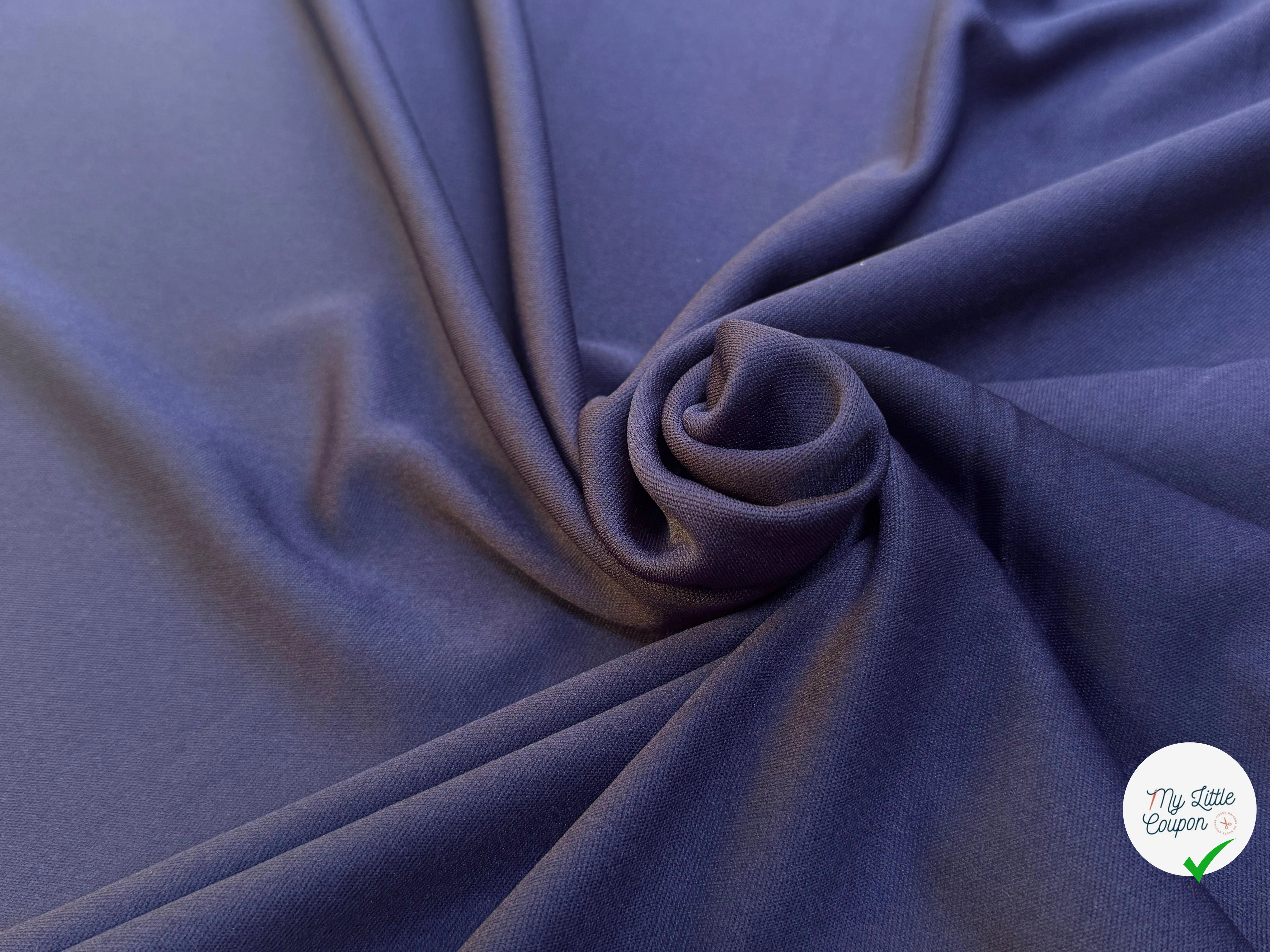 MAILLE LOURDE LÉGÈREMENT CREPÉE WORK BLUE - My Little Coupon