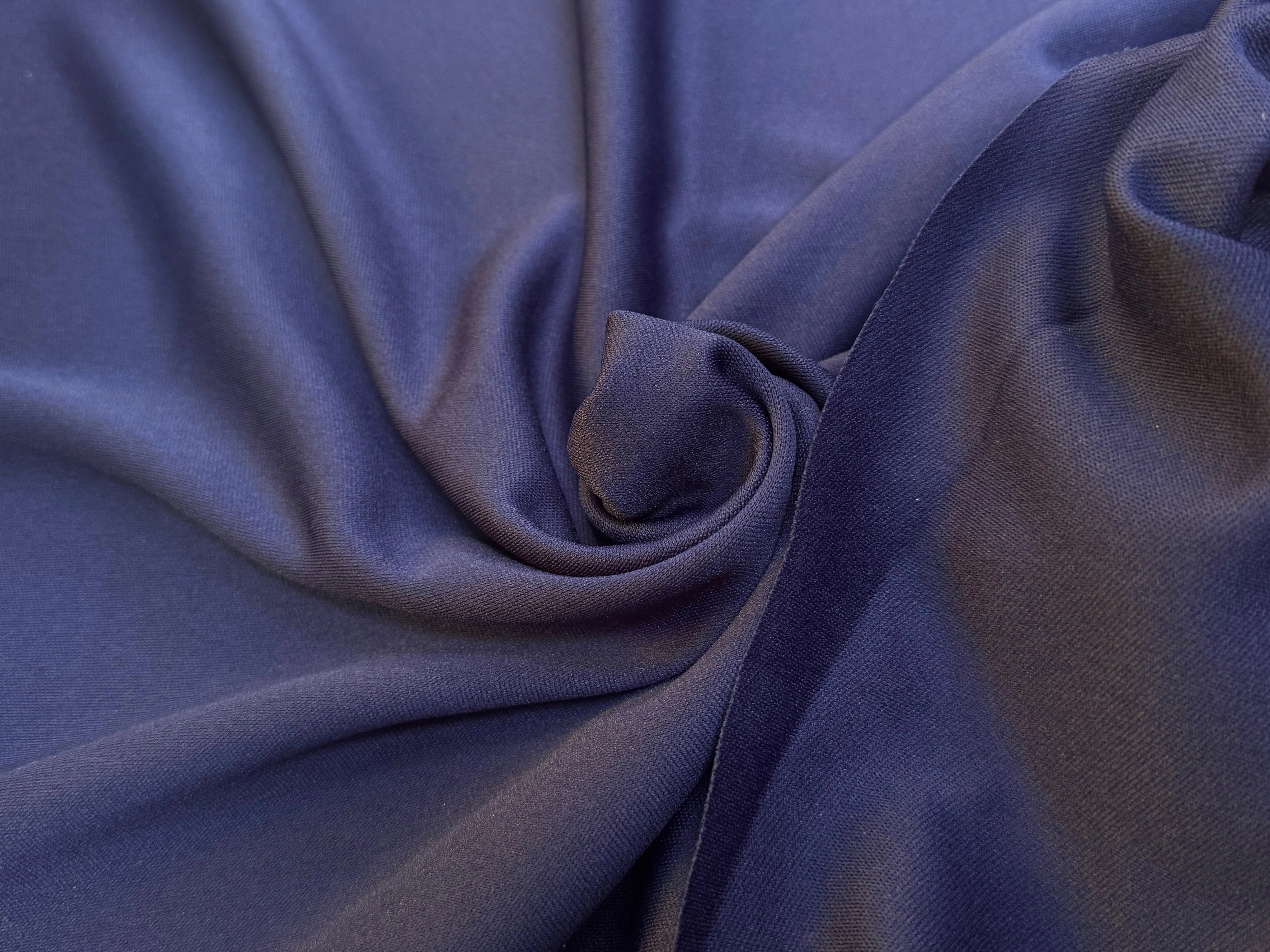 MAILLE LOURDE LÉGÈREMENT CREPÉE WORK BLUE - My Little Coupon