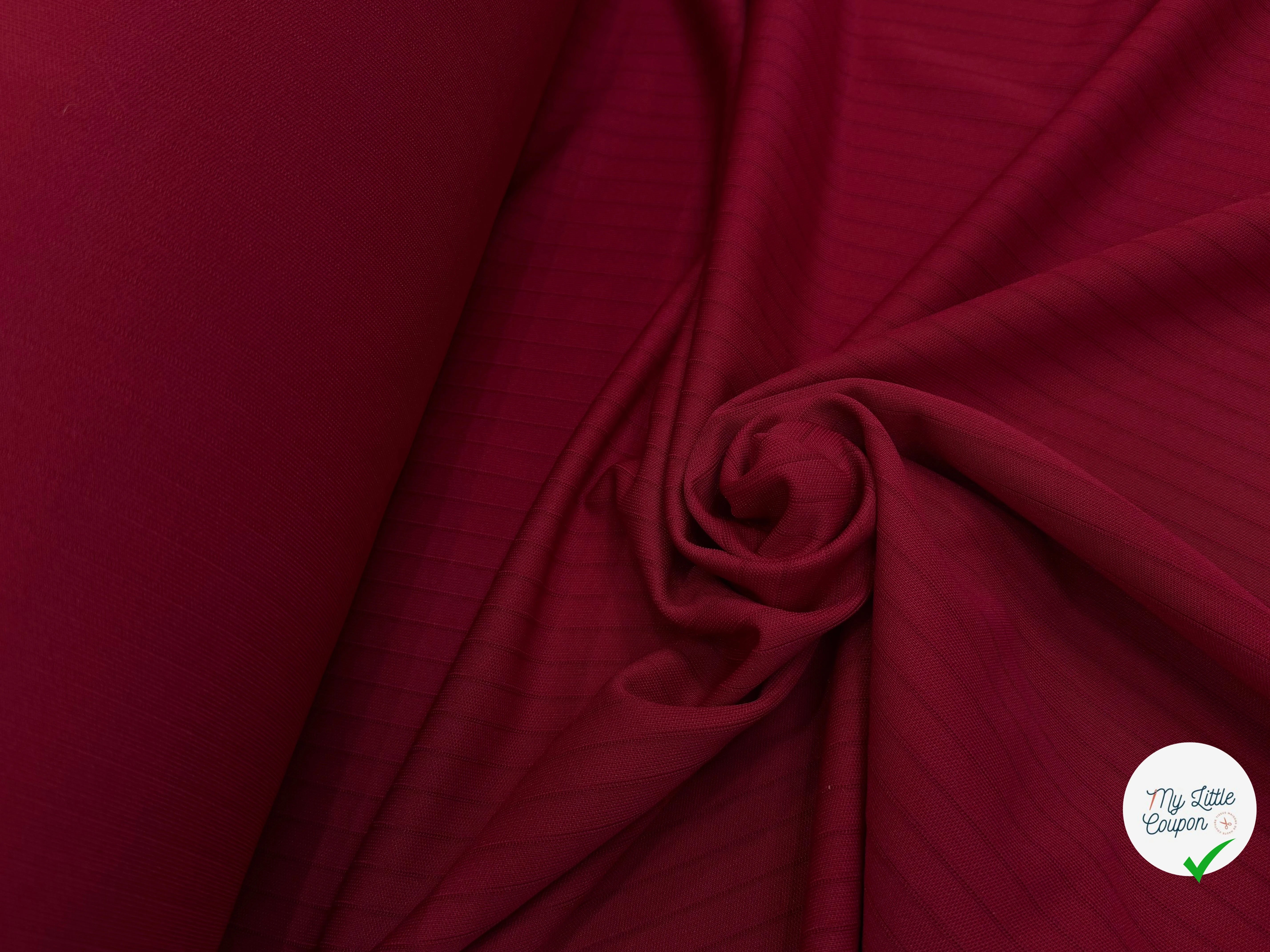 MAILLE LOURDE RAYÉE ROUGE RÊCHE FABRICATION FRANÇAISE - My Little Coupon