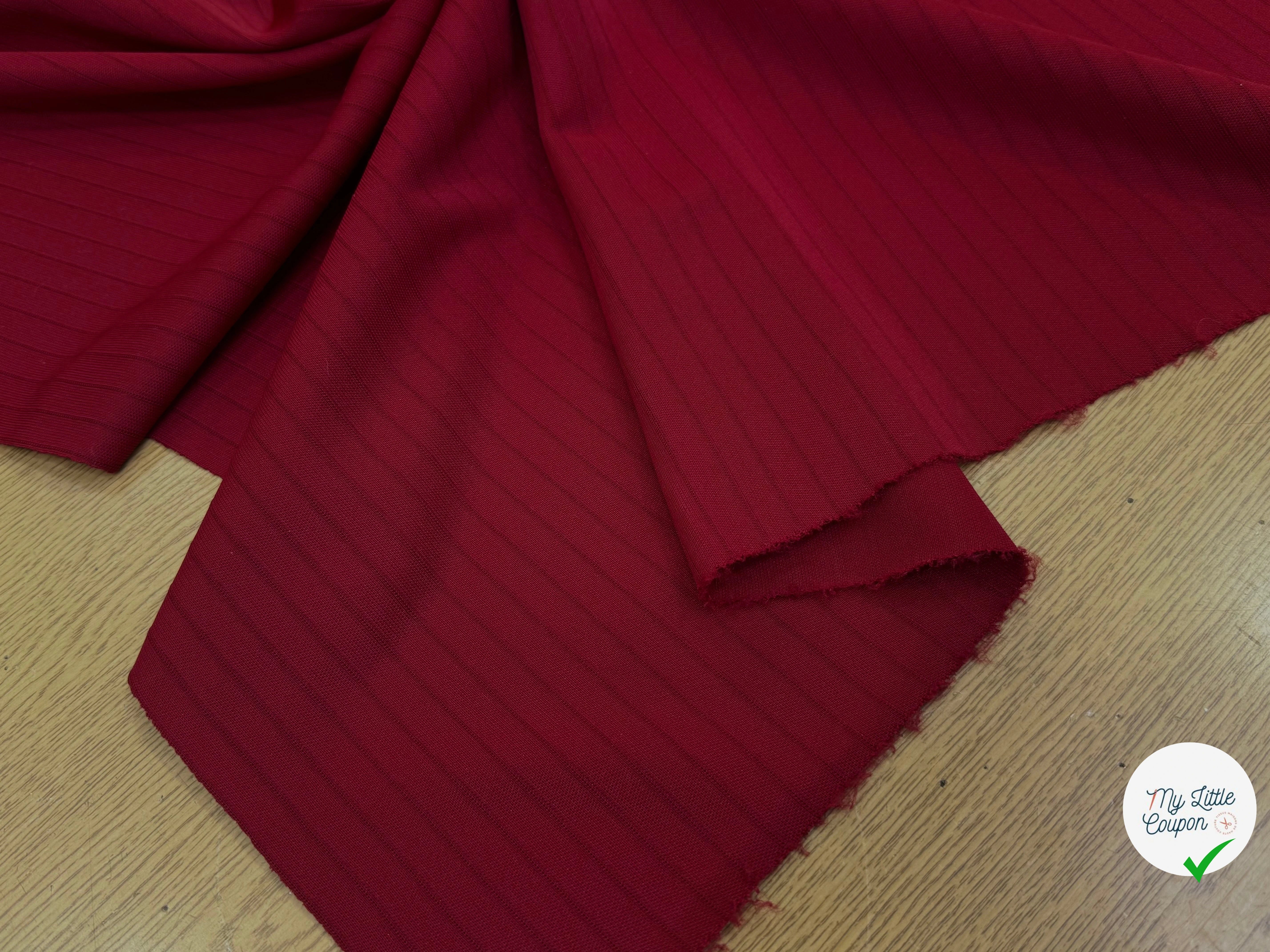 MAILLE LOURDE RAYÉE ROUGE RÊCHE FABRICATION FRANÇAISE - My Little Coupon