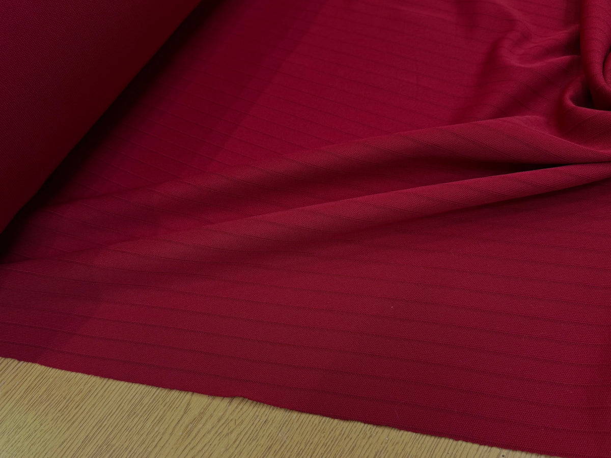 MAILLE LOURDE RAYÉE ROUGE RÊCHE FABRICATION FRANÇAISE - My Little Coupon