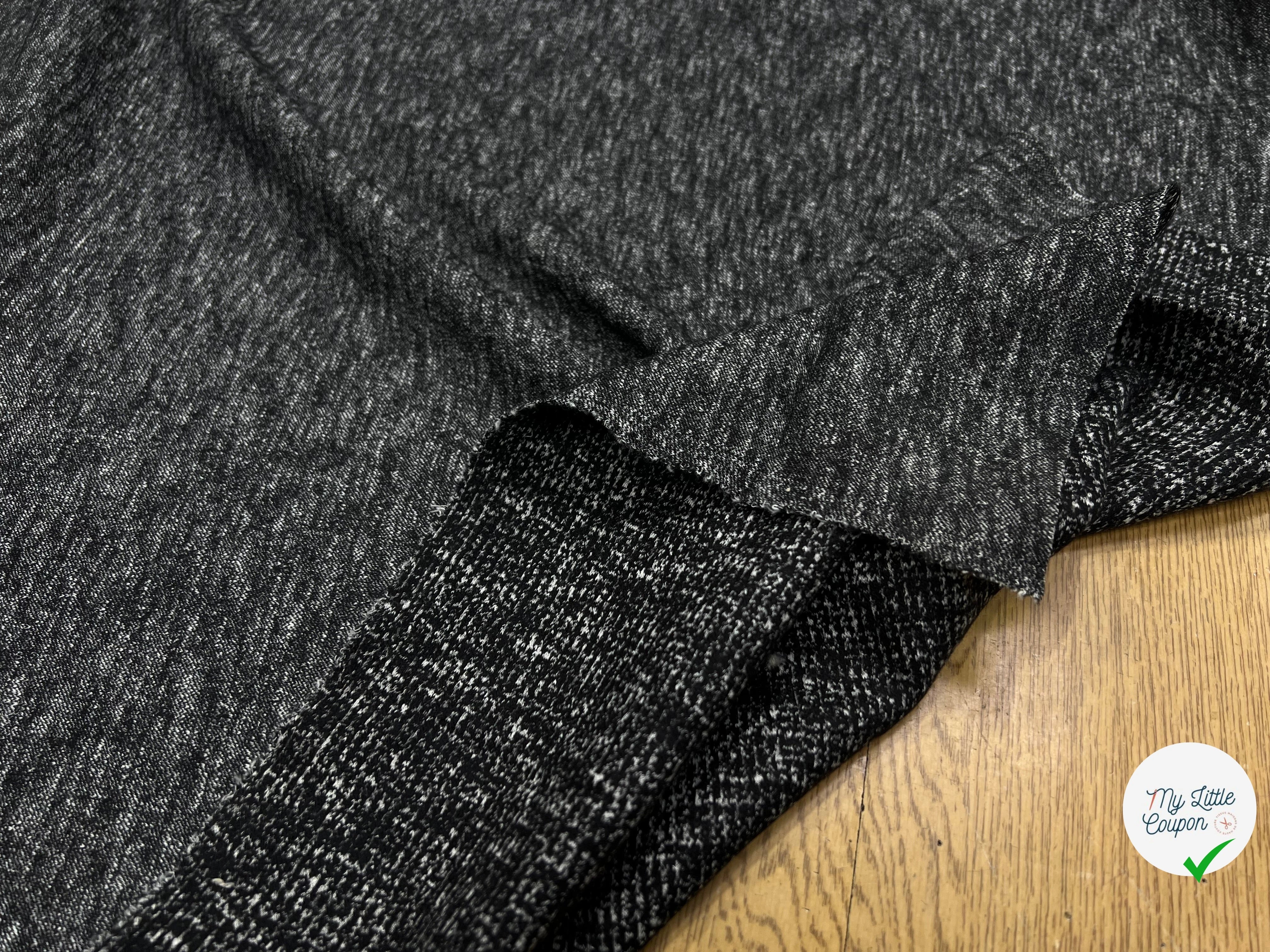 MAILLE LOURDE RÉVERSIBLE NOIRE ET BLANCHE - My Little Coupon