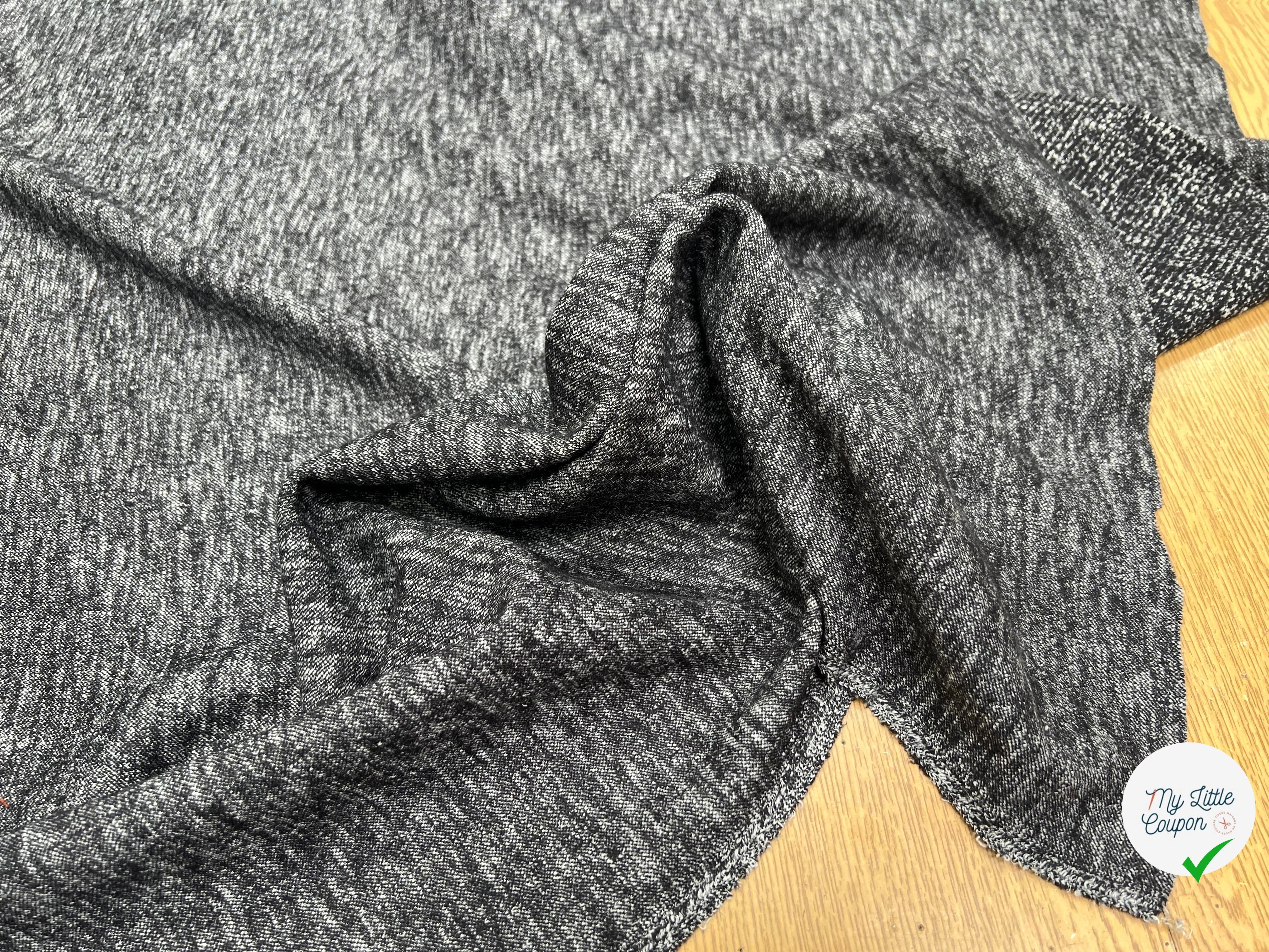 MAILLE LOURDE RÉVERSIBLE NOIRE ET BLANCHE - My Little Coupon