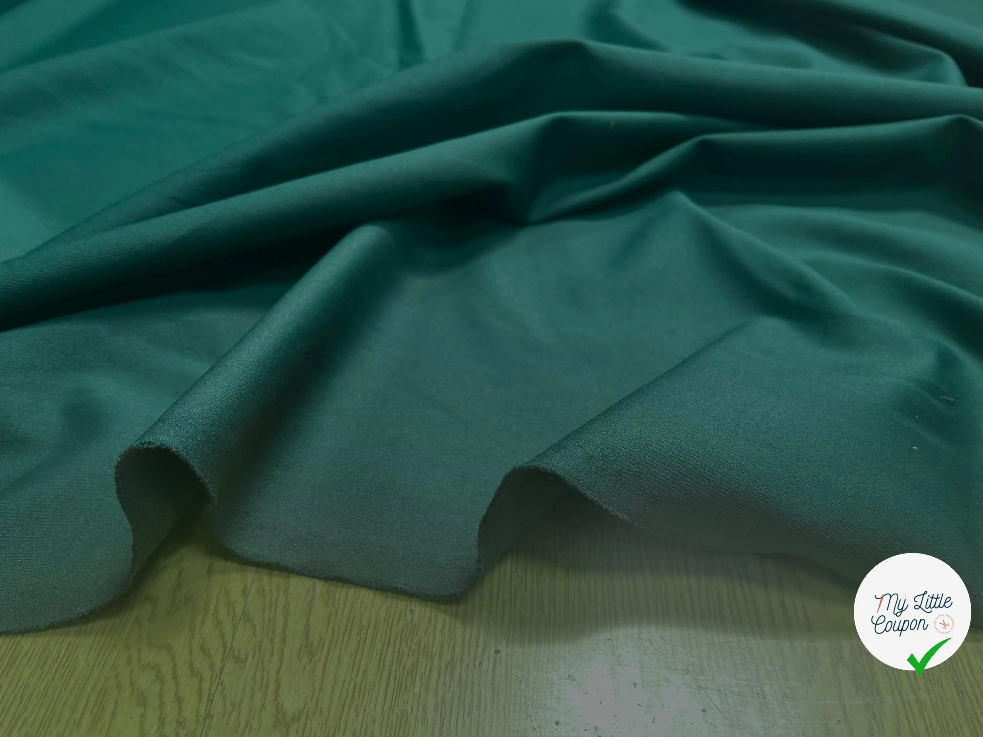 MAILLE LOURDE STRETCH VERT FONCÉ - My Little Coupon