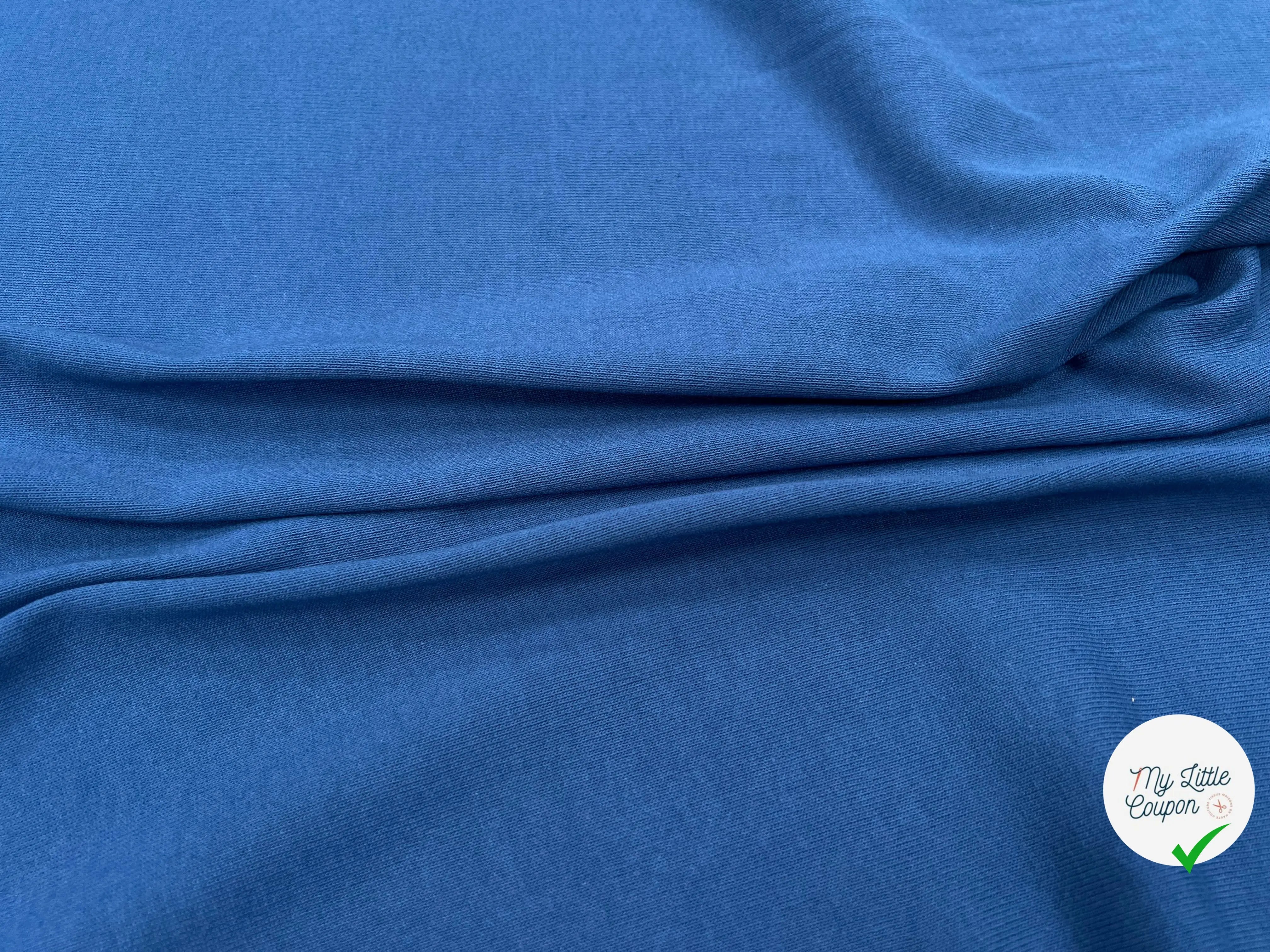 MAILLE LOURDE UNIE BLEU MADE IN FRANCE - My Little Coupon