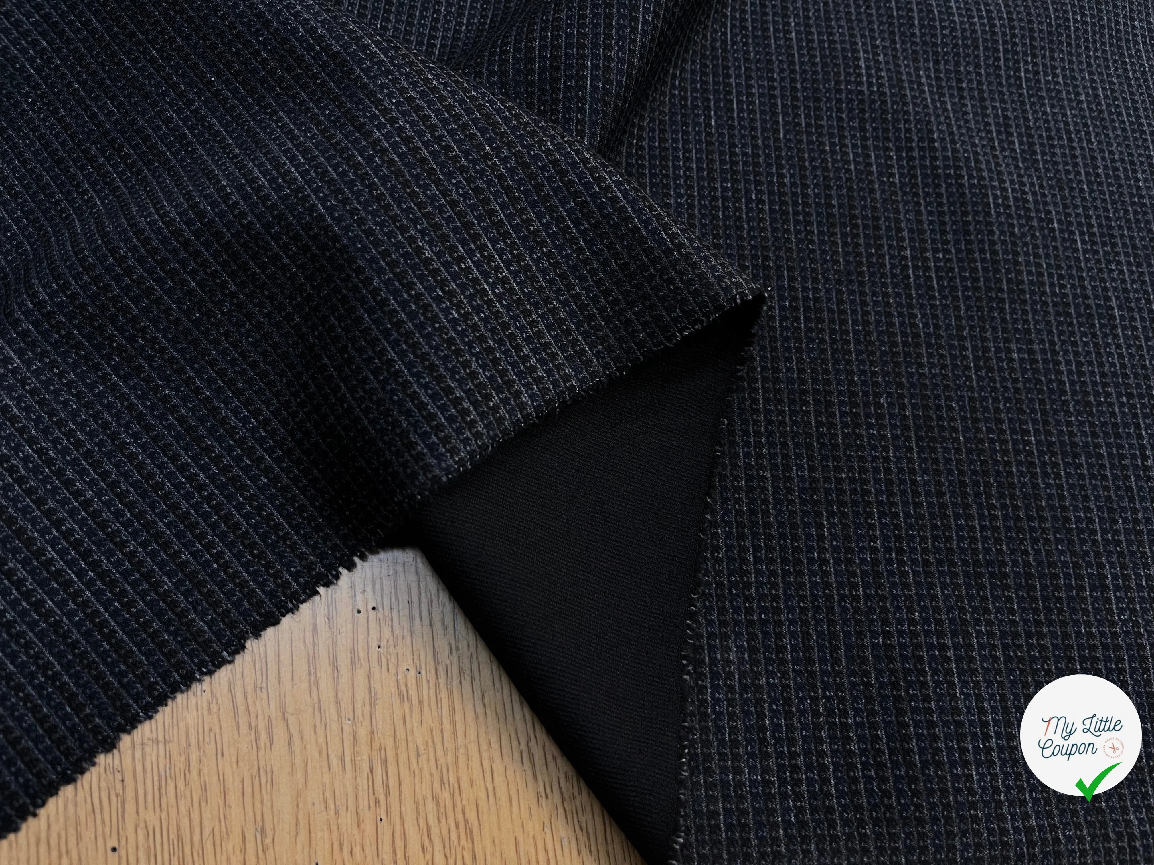 MAILLE MILANO À RAYURES NOIR&BLEU - My Little Coupon