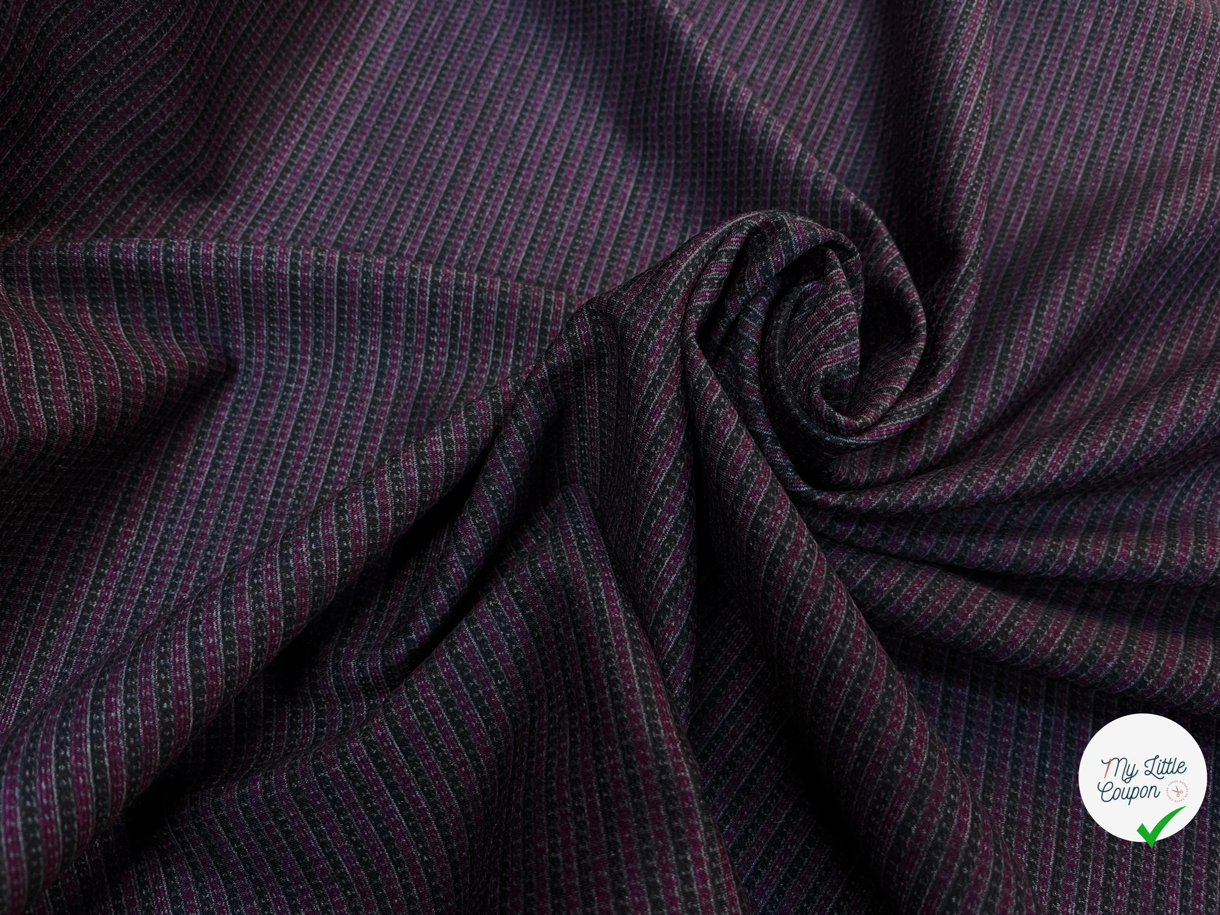 MAILLE MILANO À RAYURES NOIR&VIOLET - My Little Coupon