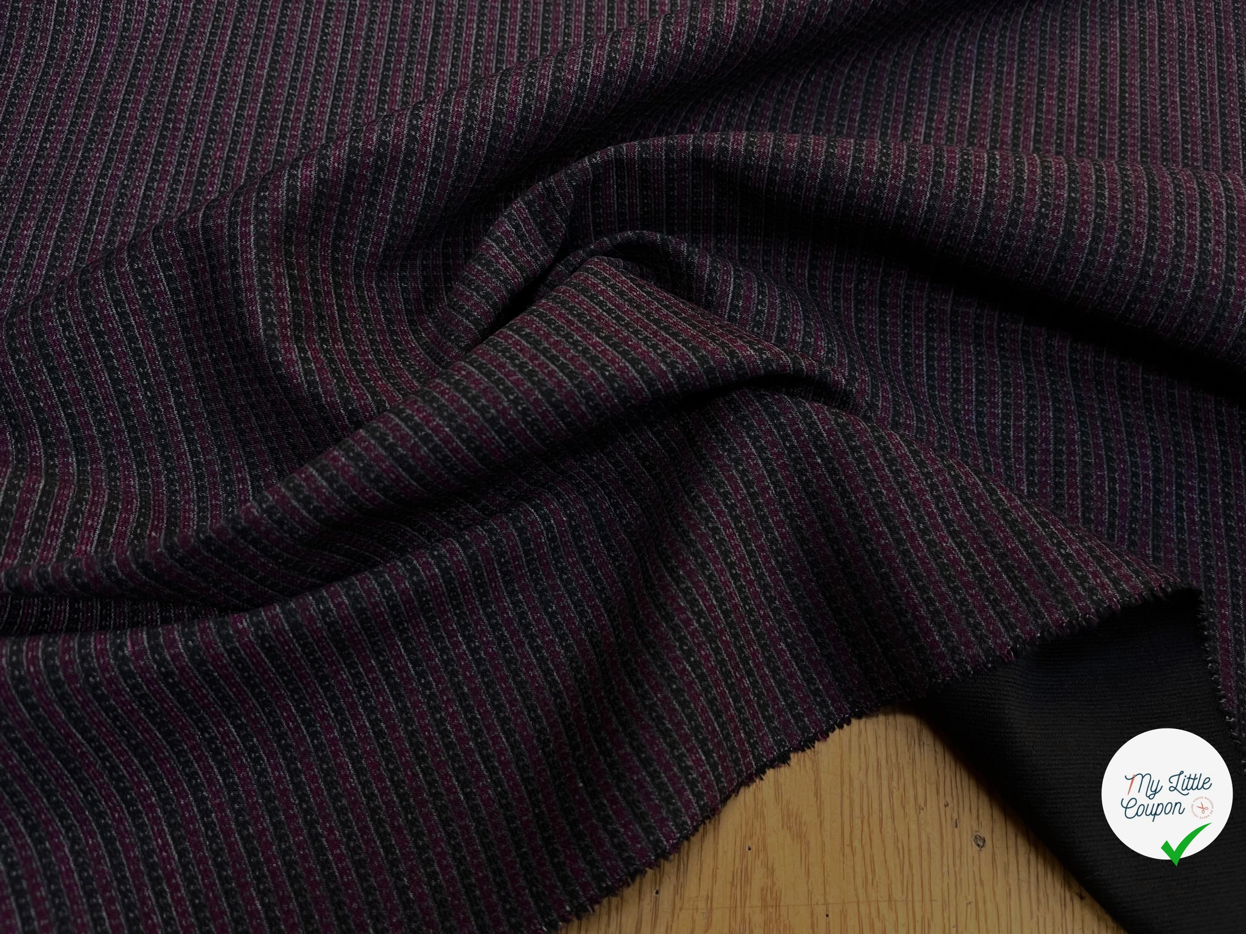 MAILLE MILANO À RAYURES NOIR&VIOLET - My Little Coupon