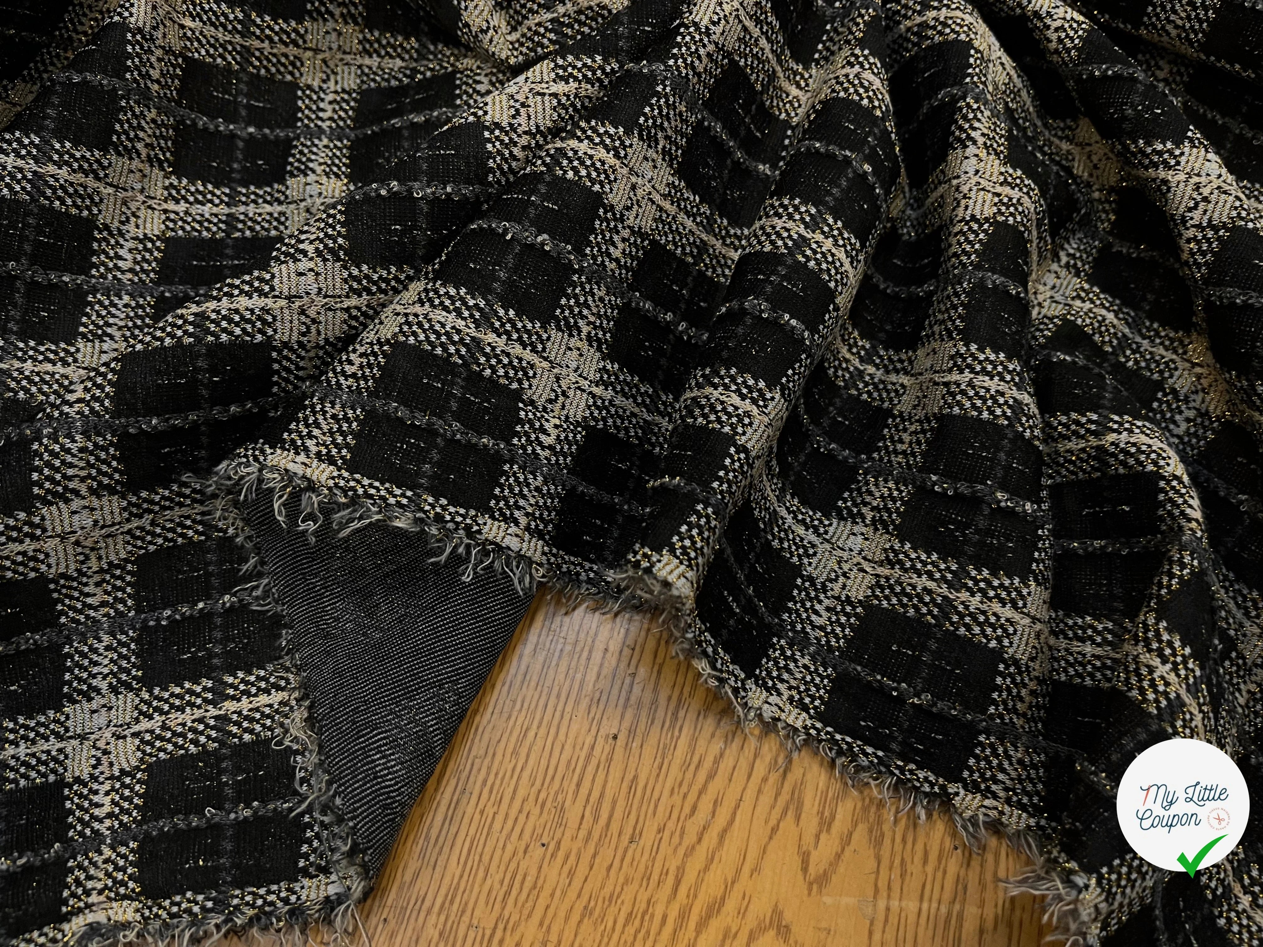 MAILLE MILANO FIL OR À CARREAUX - My Little Coupon